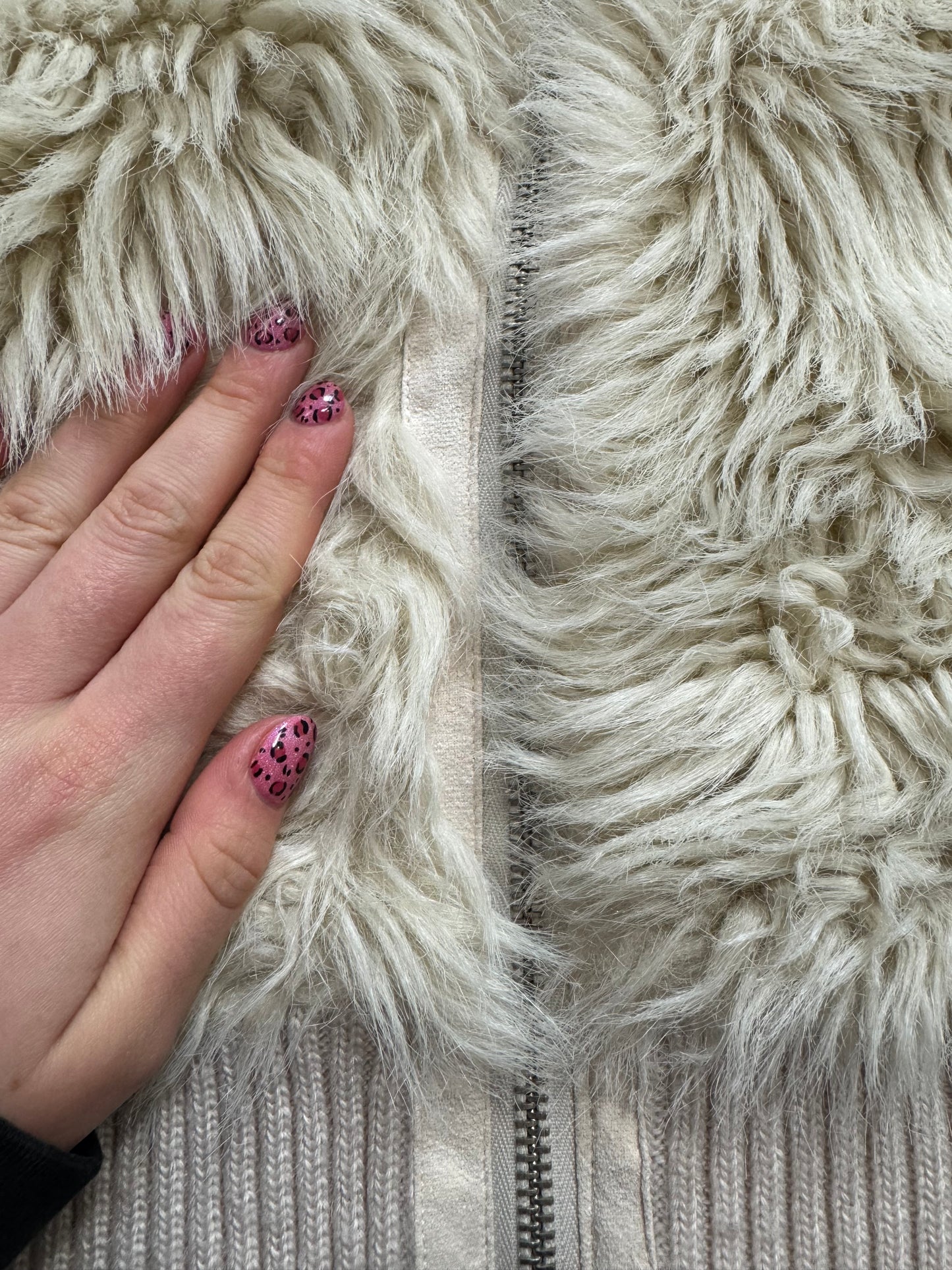 Faux Fur Zip Jumper (UK10)