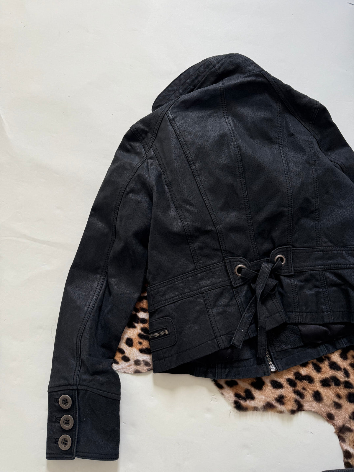 Fitted Leather Corset Jacket (L)