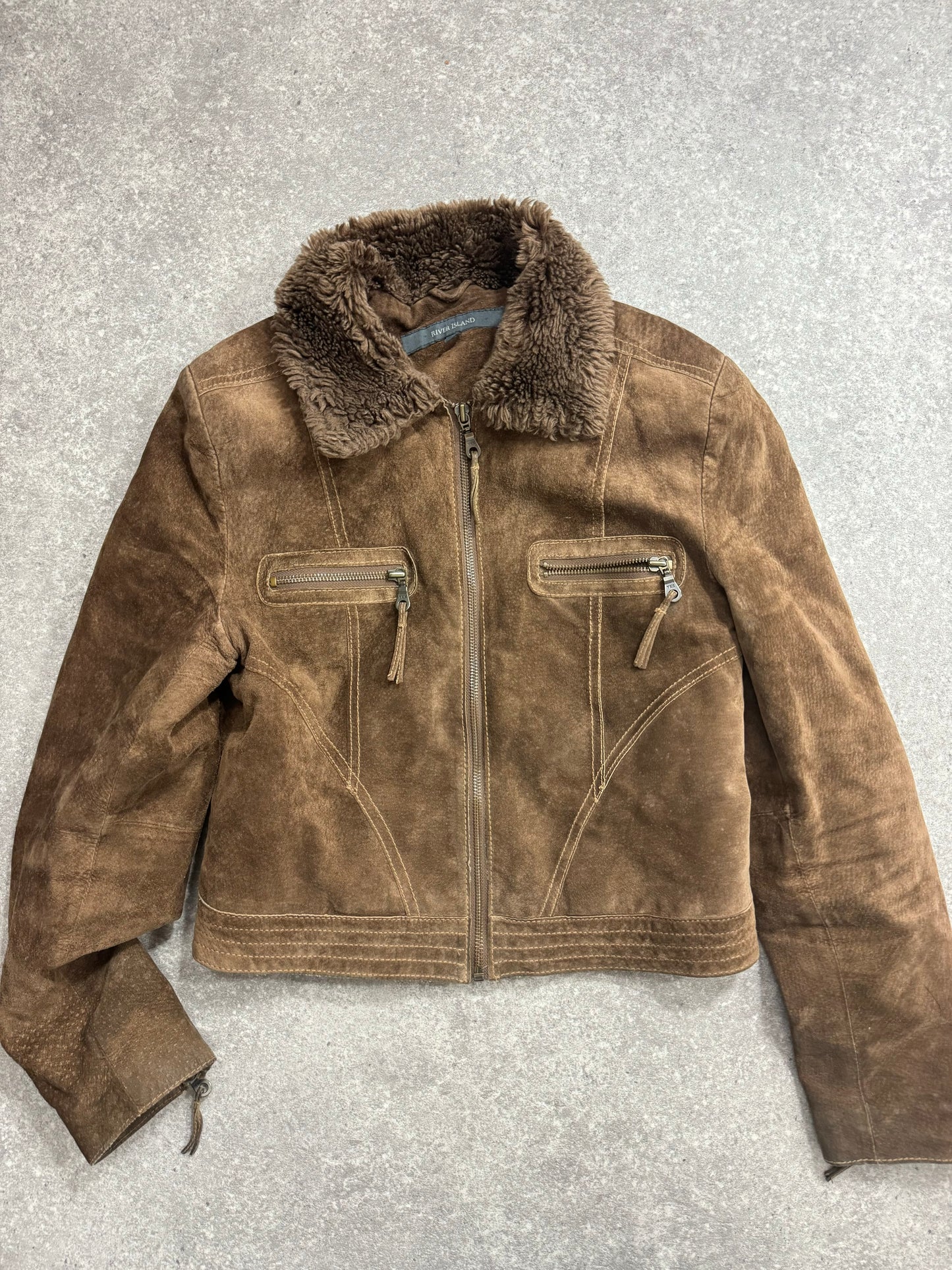 Vintage Brown Suede Jacket (UK12)