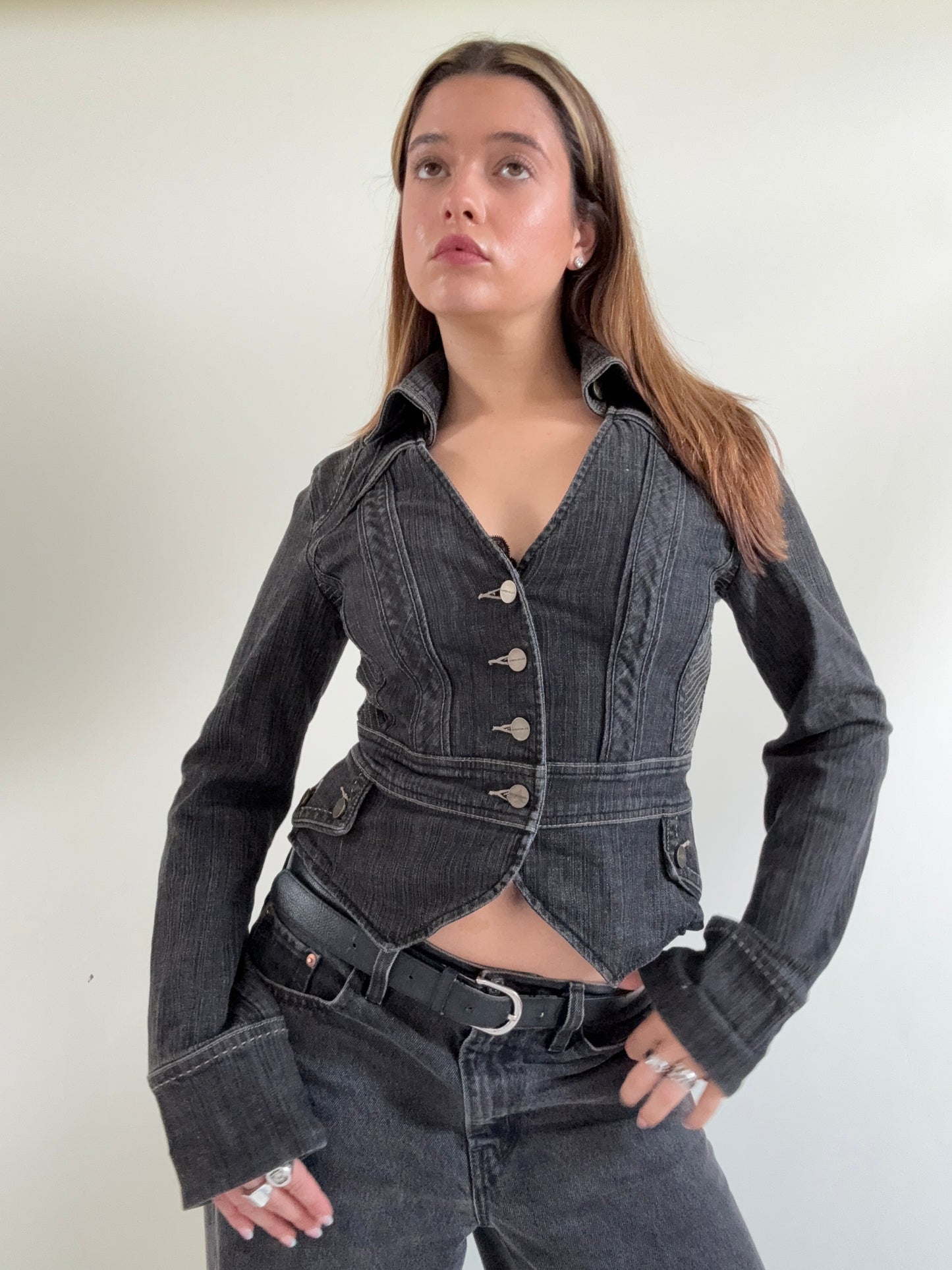 Karen Millen Fitted Denim Jacket (UK10)