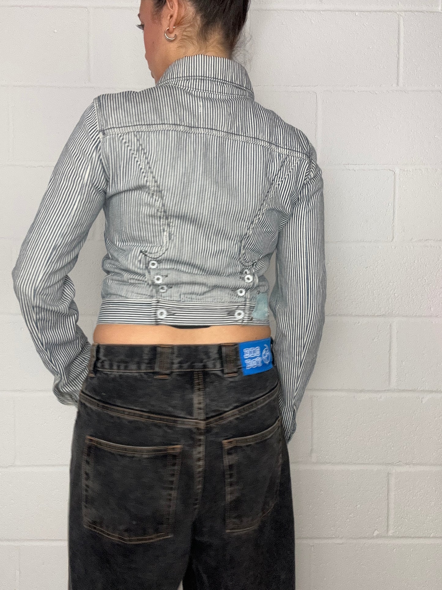 Diesel Pinstripe Denim Jacket (S)