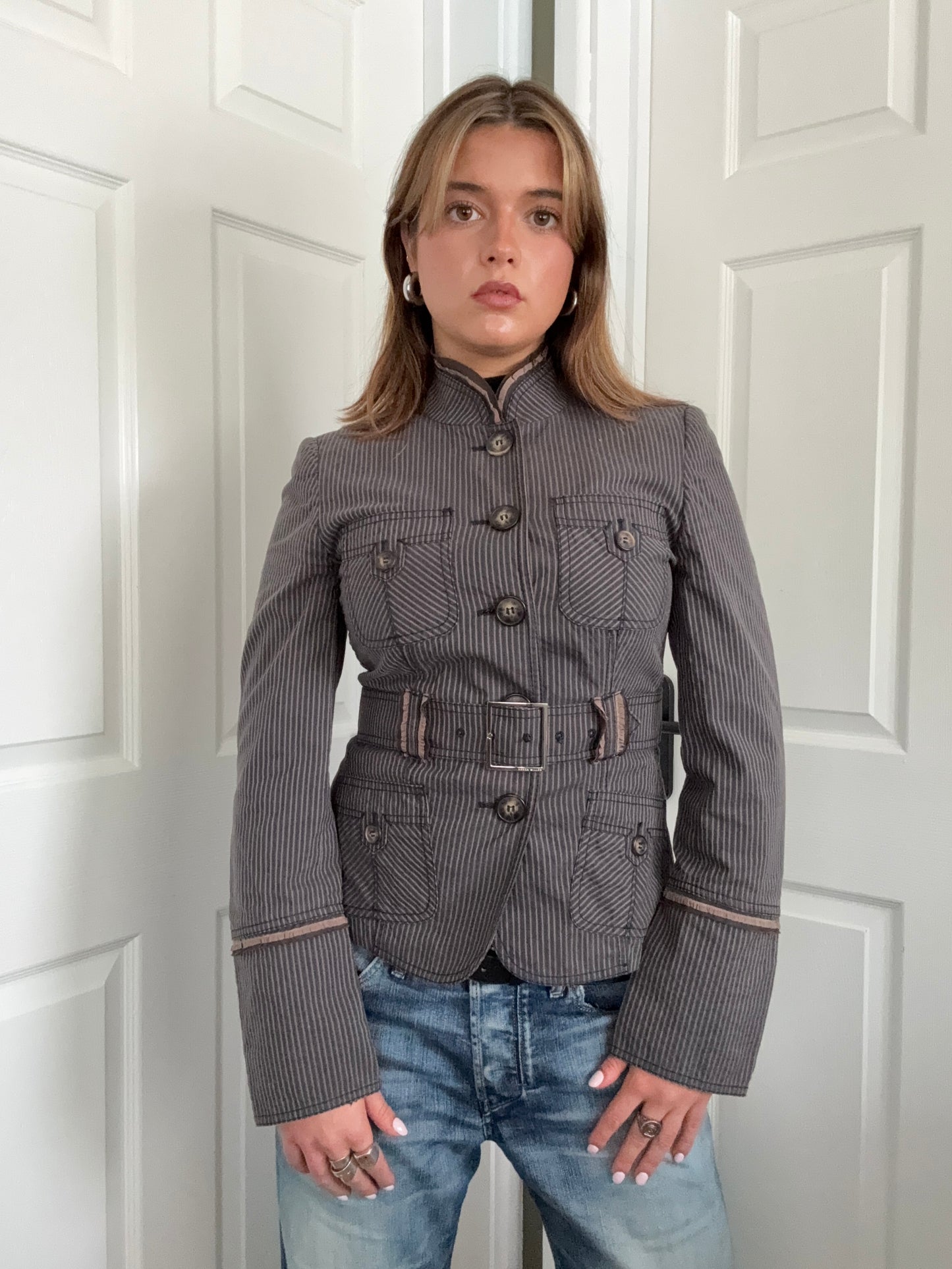 Karen Millen Pinstripe Jacket (UK10)