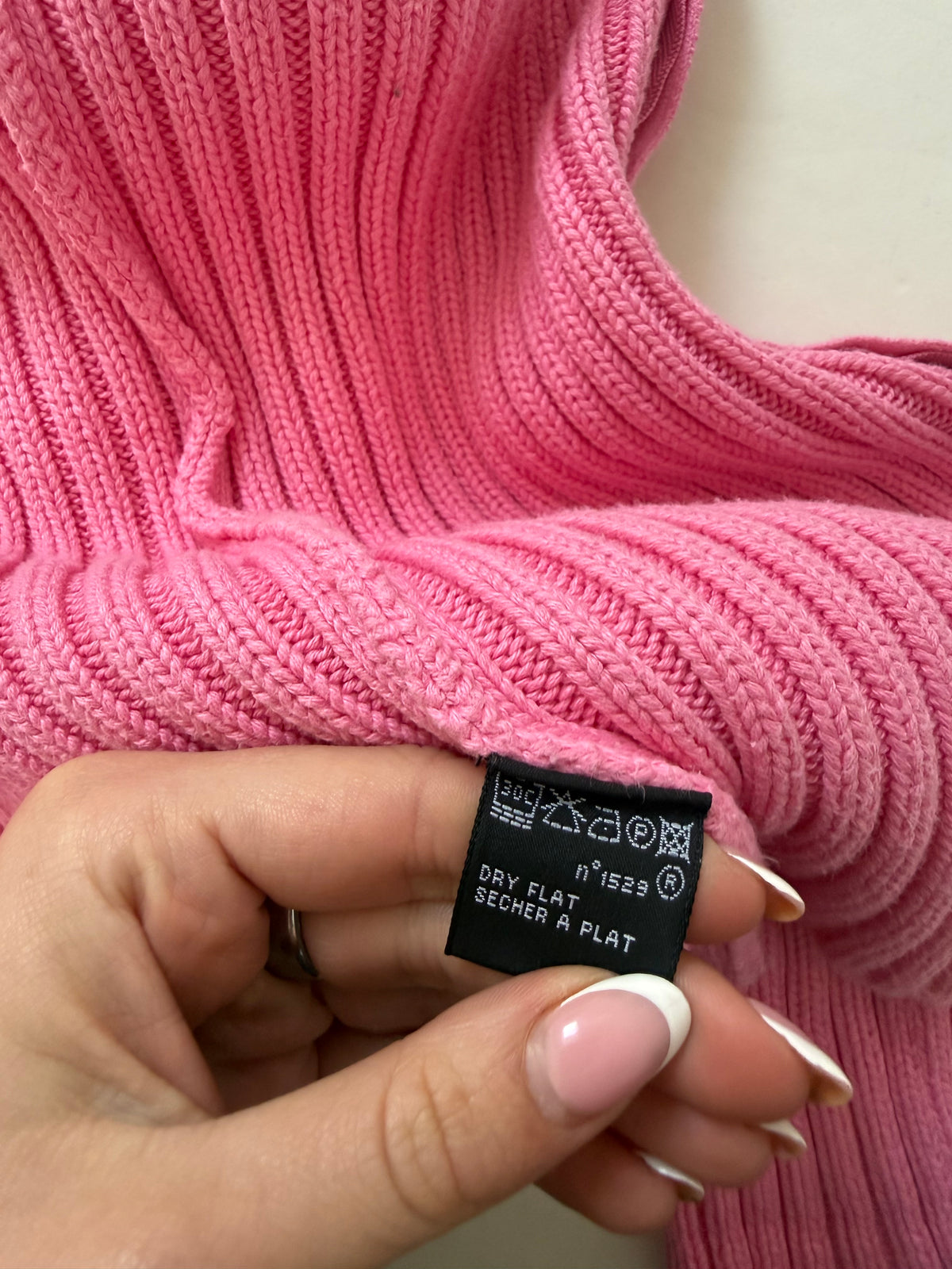 Ralph Lauren Pink Knit Double Zip Jumper (XS)