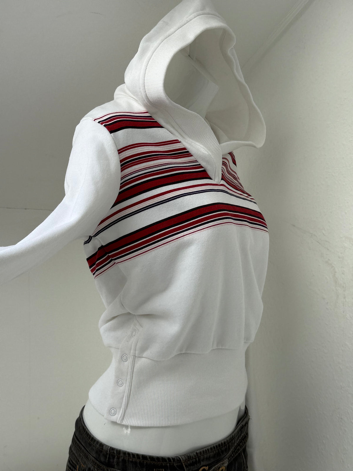 Vintage Adidas V-Neck Hoodie (UK10)