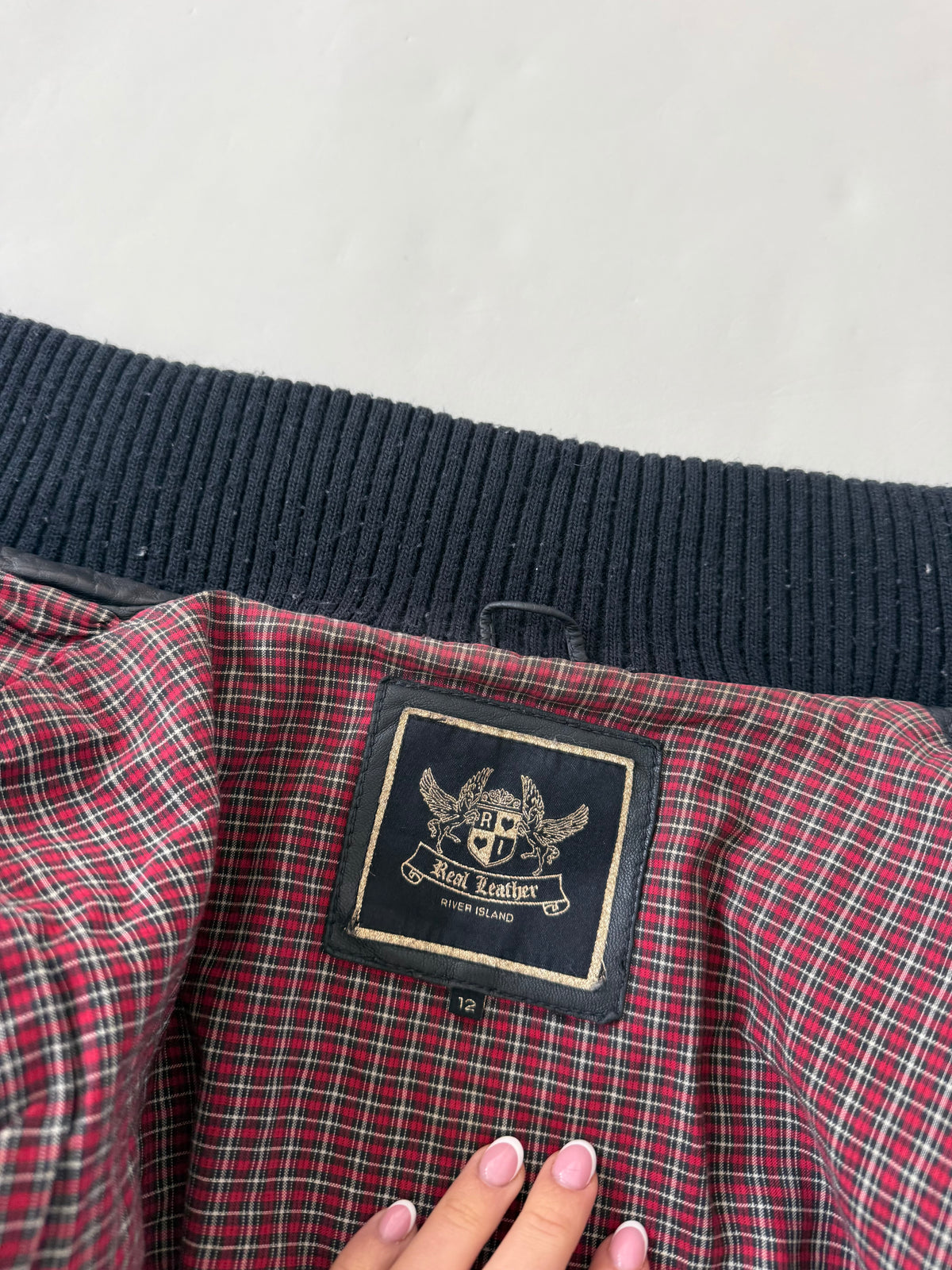 Vintage Leather Cargo Jacket (UK12)