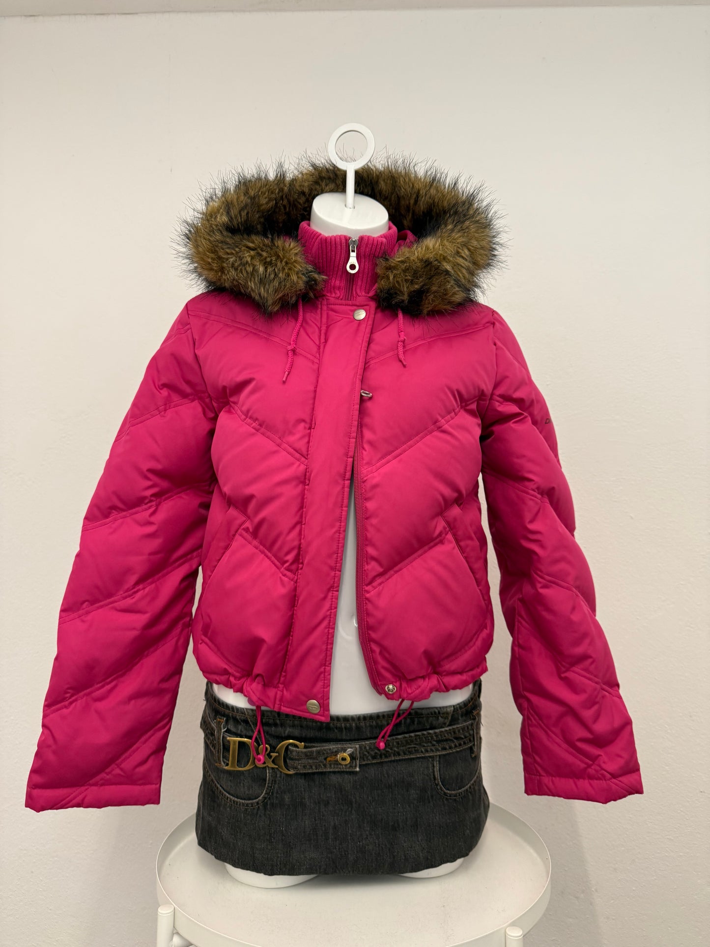 Pink DKNY Puffer Jacket (XS)