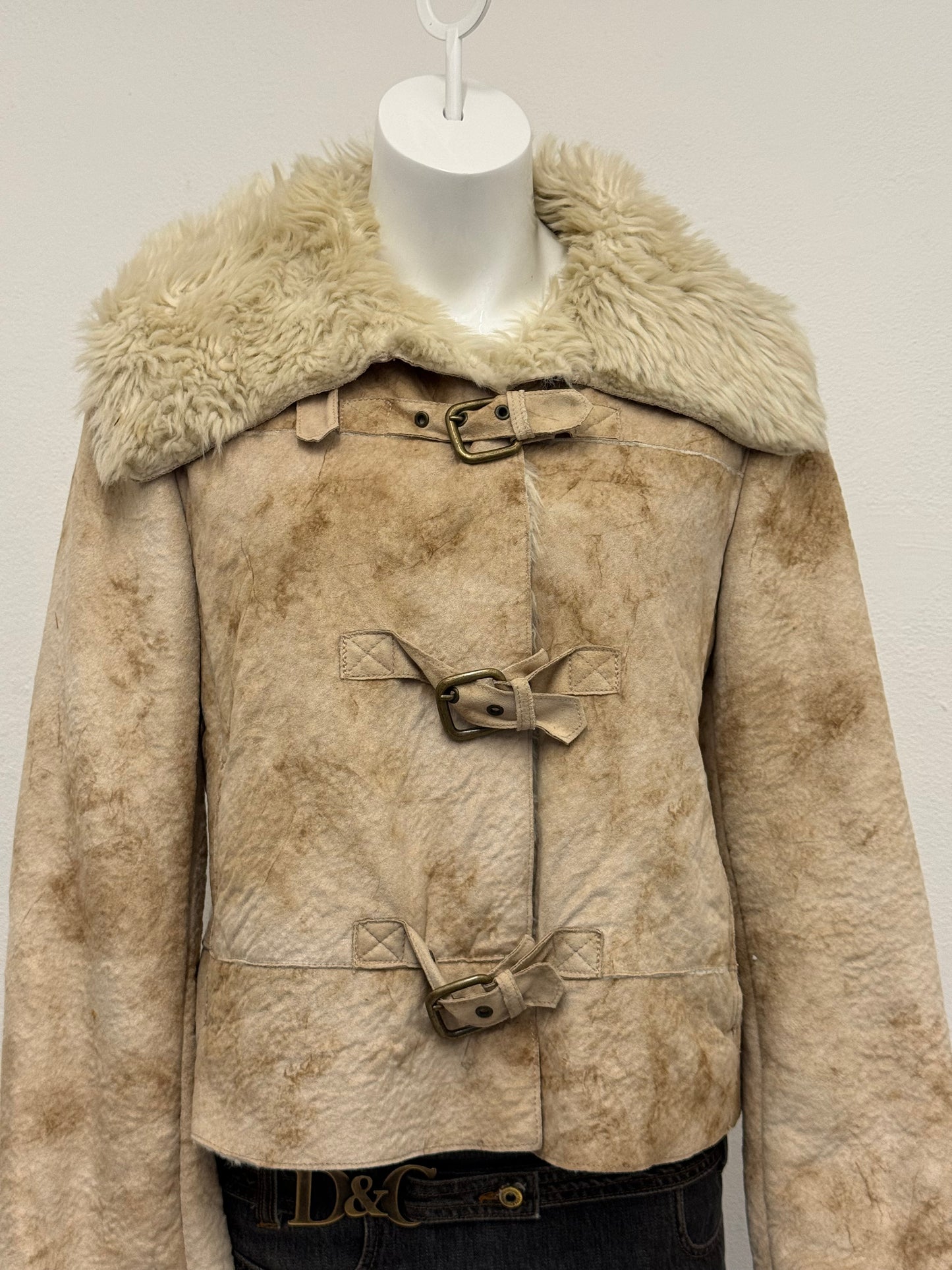 Faux Fur Armani Buckle Jacket (UK14)