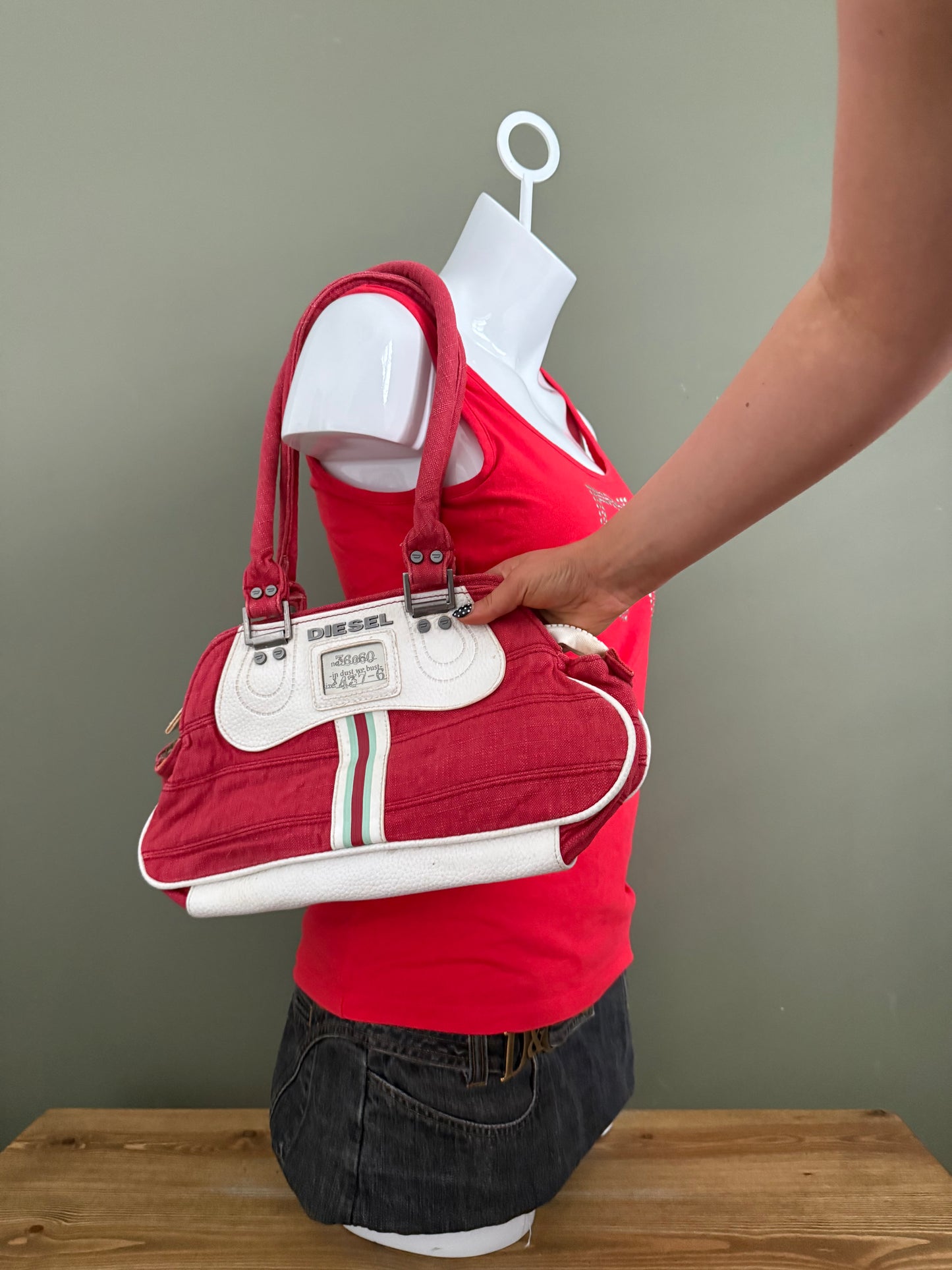 Diesel Red Shoulder Bag
