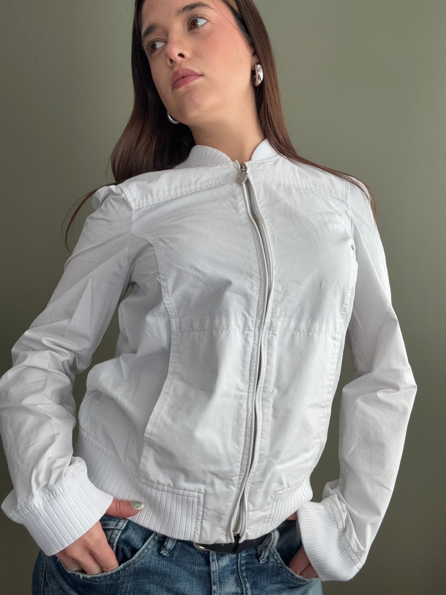 White Diesel Bomber Jacket (M)