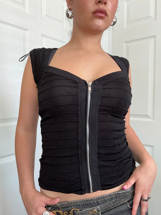 Jane Norman Zip Bandage Top (UK8)