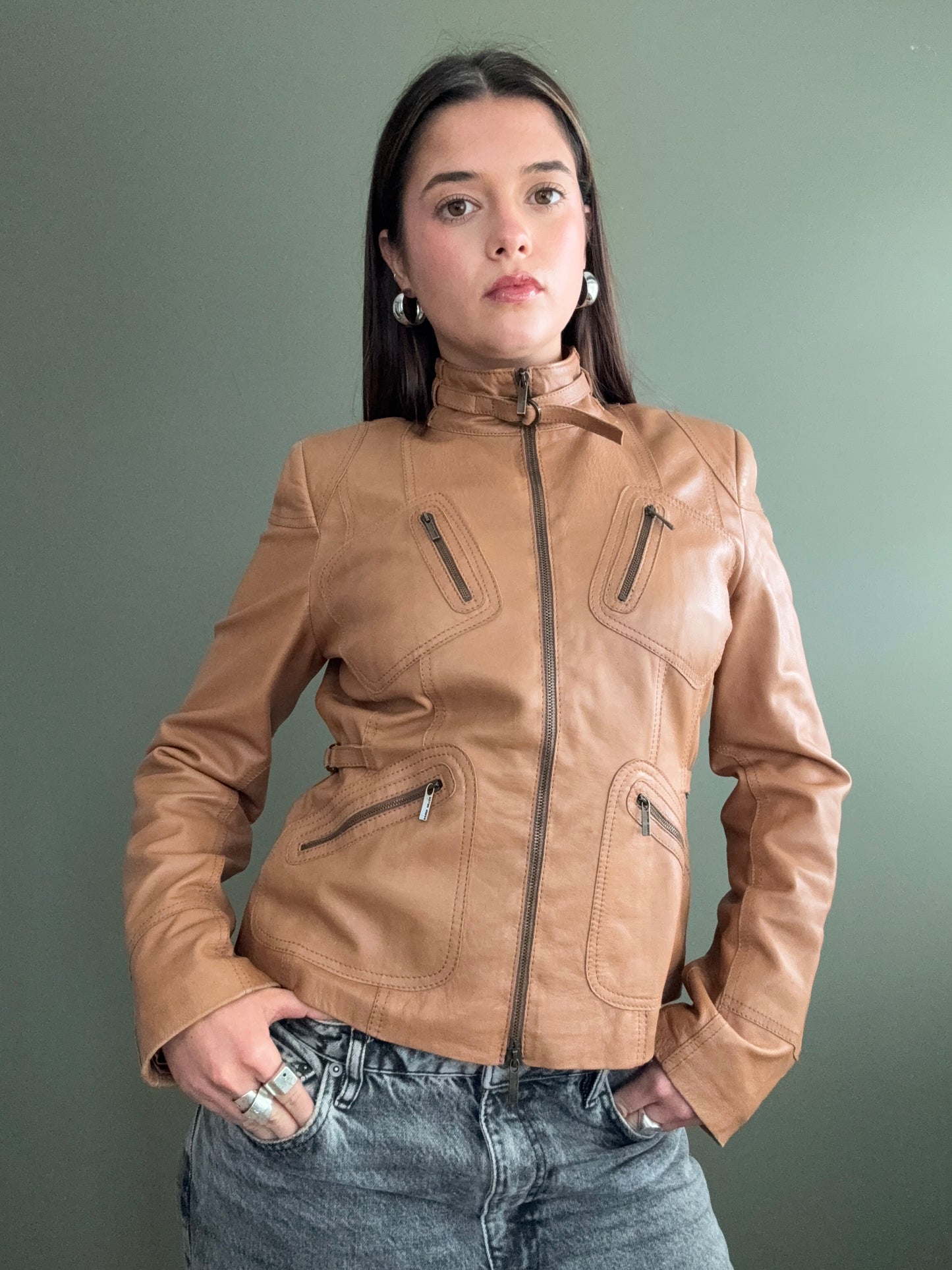 Karen Millen Leather Jacket (UK8)