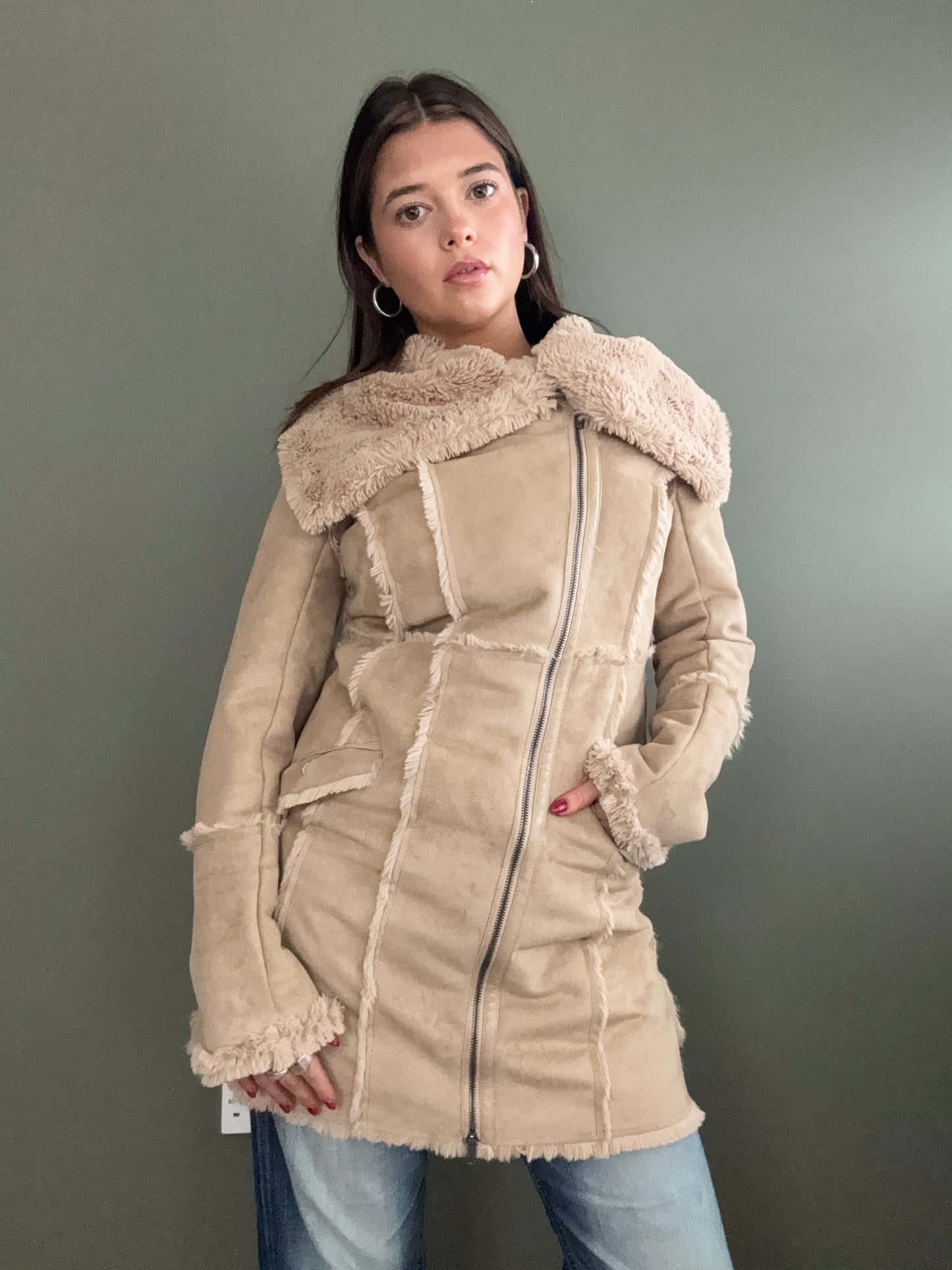 DKNY Faux Fur Jacket (S)