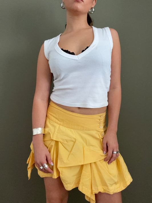 Yellow Allsaints Ruffle Skirt (UK10)