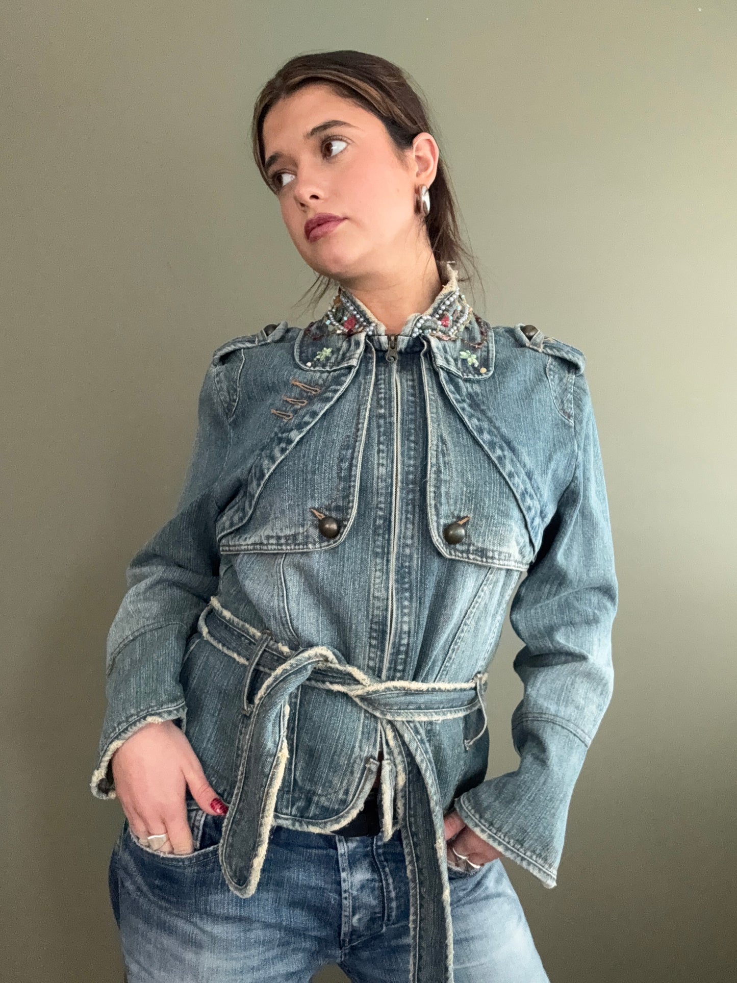 Y2K Denim Jacket (S)