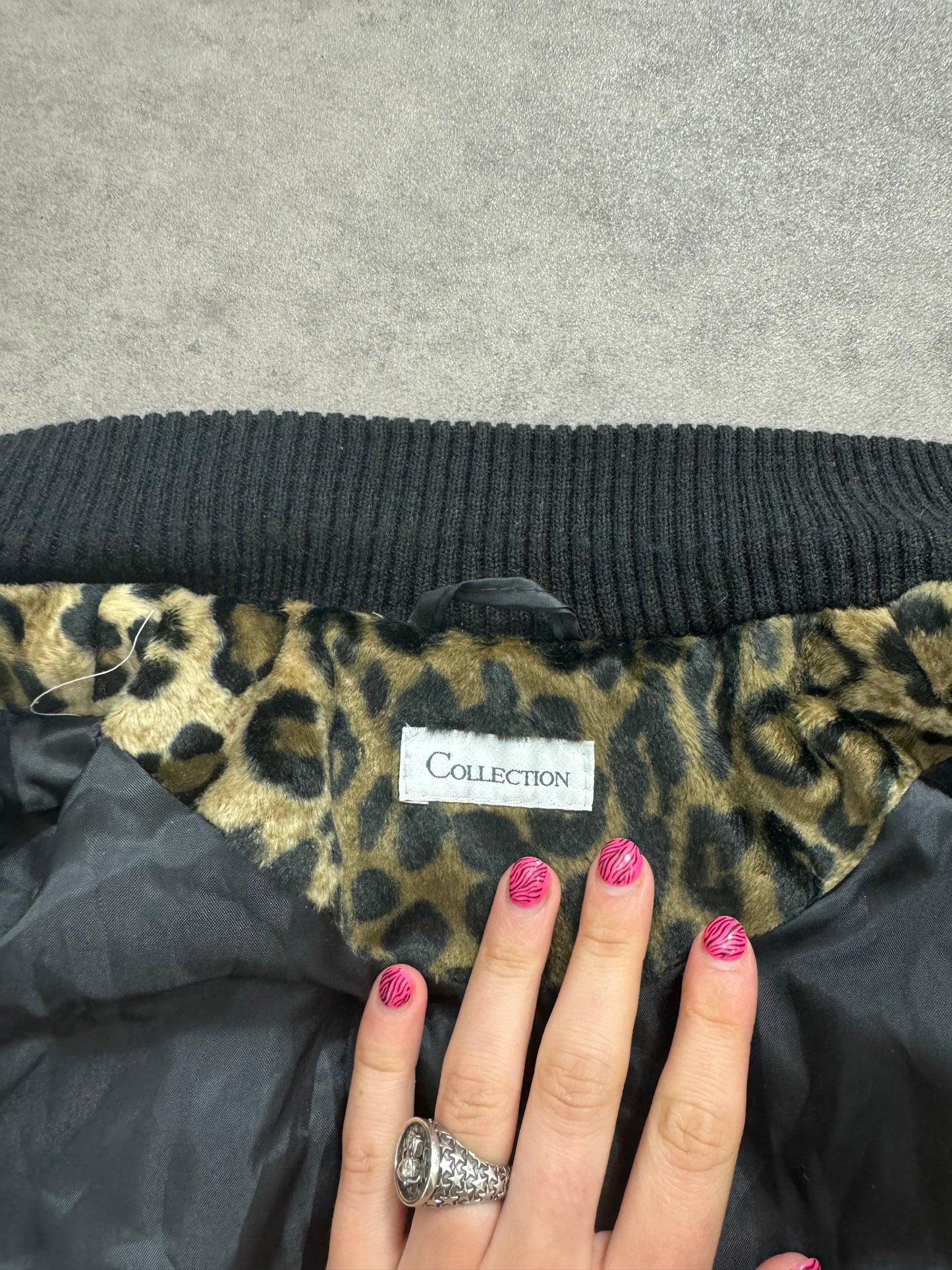 Leopard Print Bomber Jacket