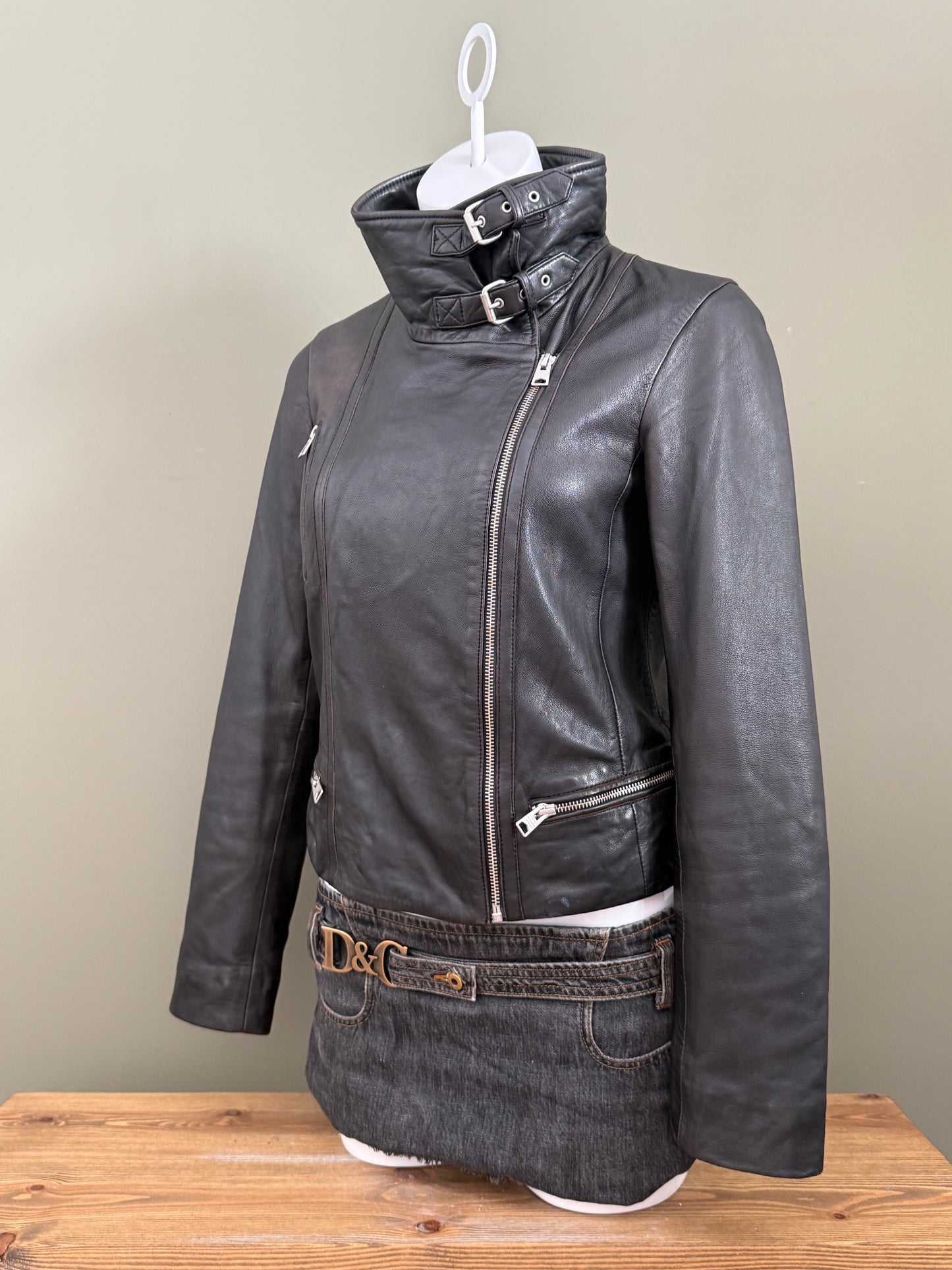 Allsaints Leather Buckle Jacket (UK10)