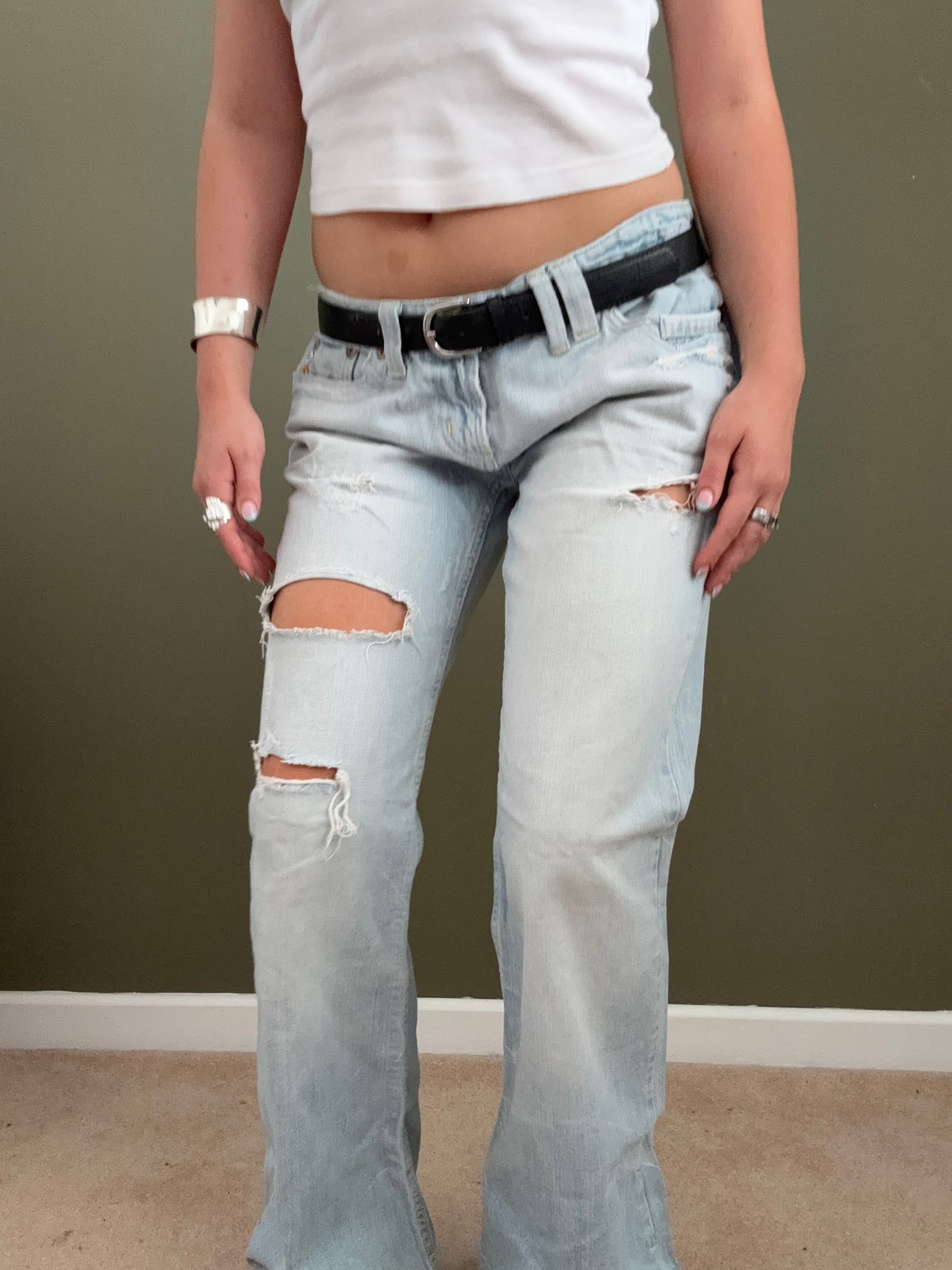 Y2K Distressed Baggy Jean (UK14)