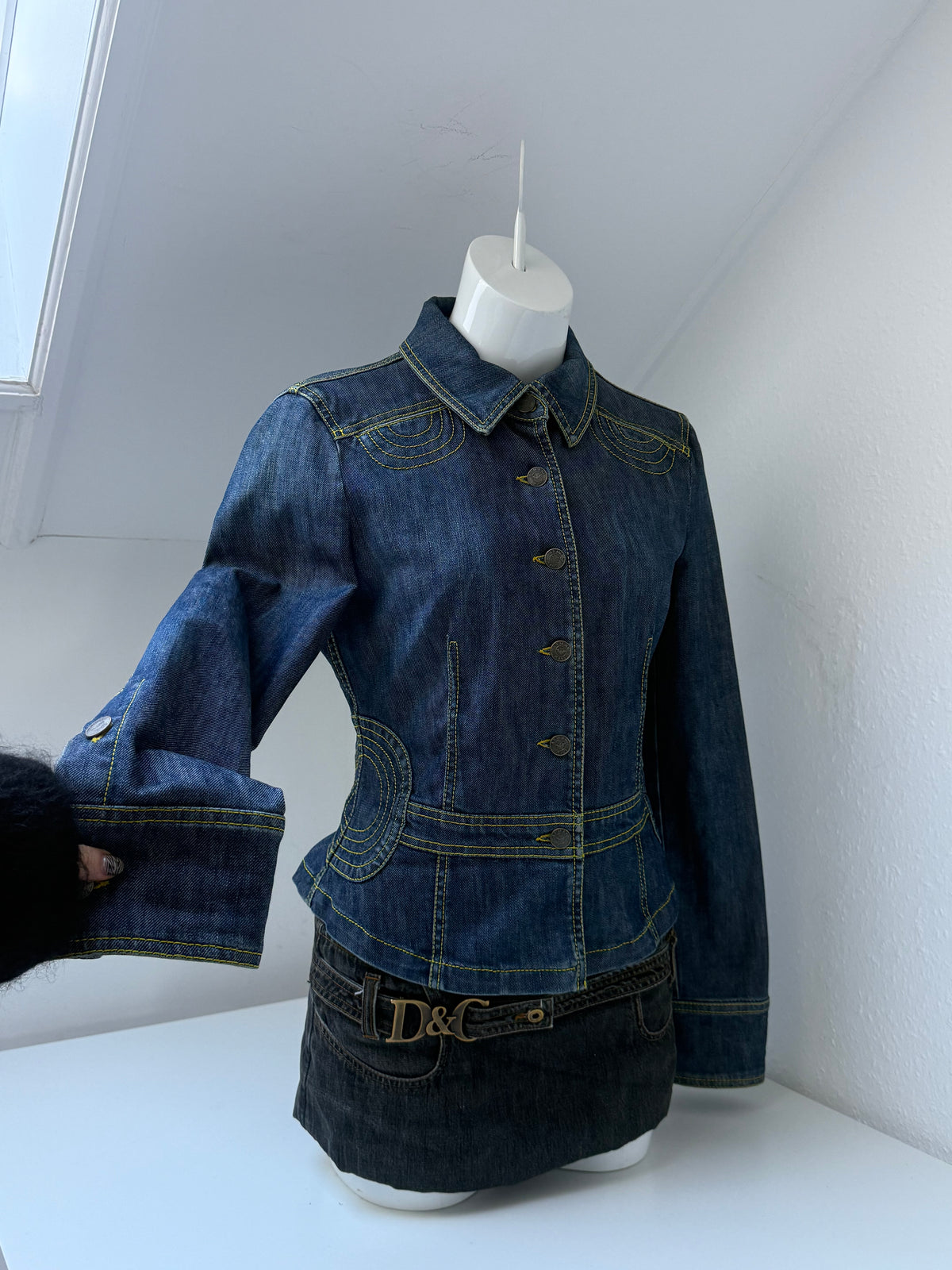 Vintage Armani Denim Military Style Jacket (UK14)