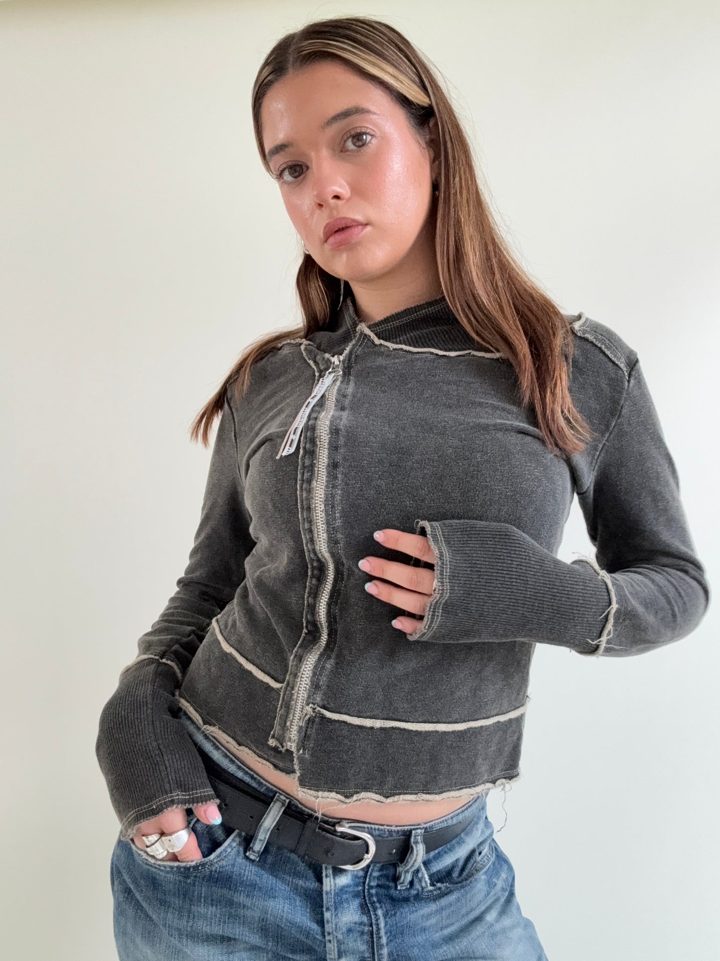 Vintage Diesel Asymmetric Zip Jumper (L)