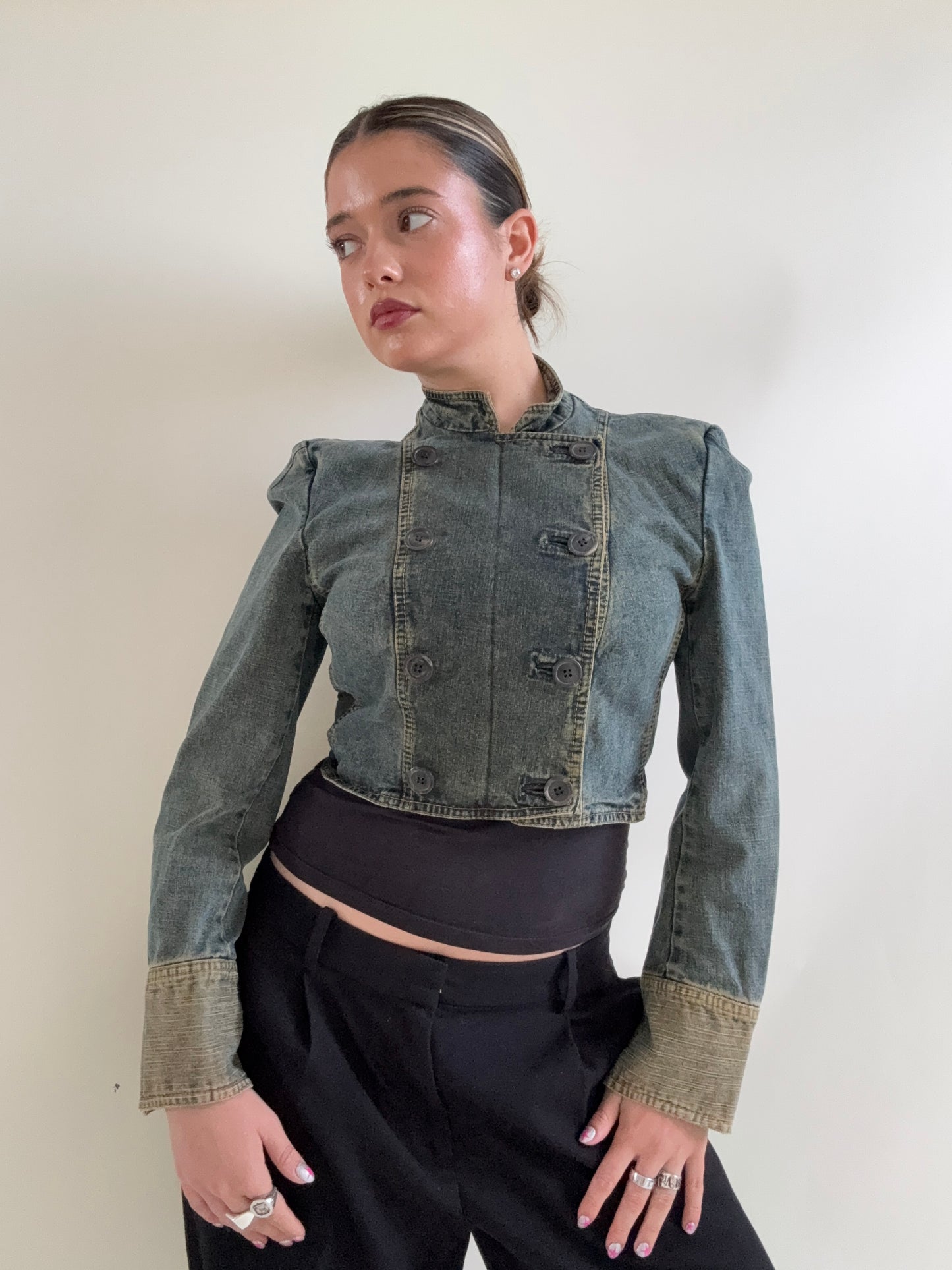 Karen Millen Denim Military Jacket (UK12)