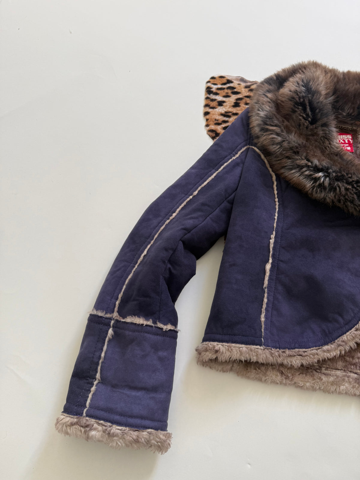 Miss Sixty Purple Faux Fur Jacket (L)