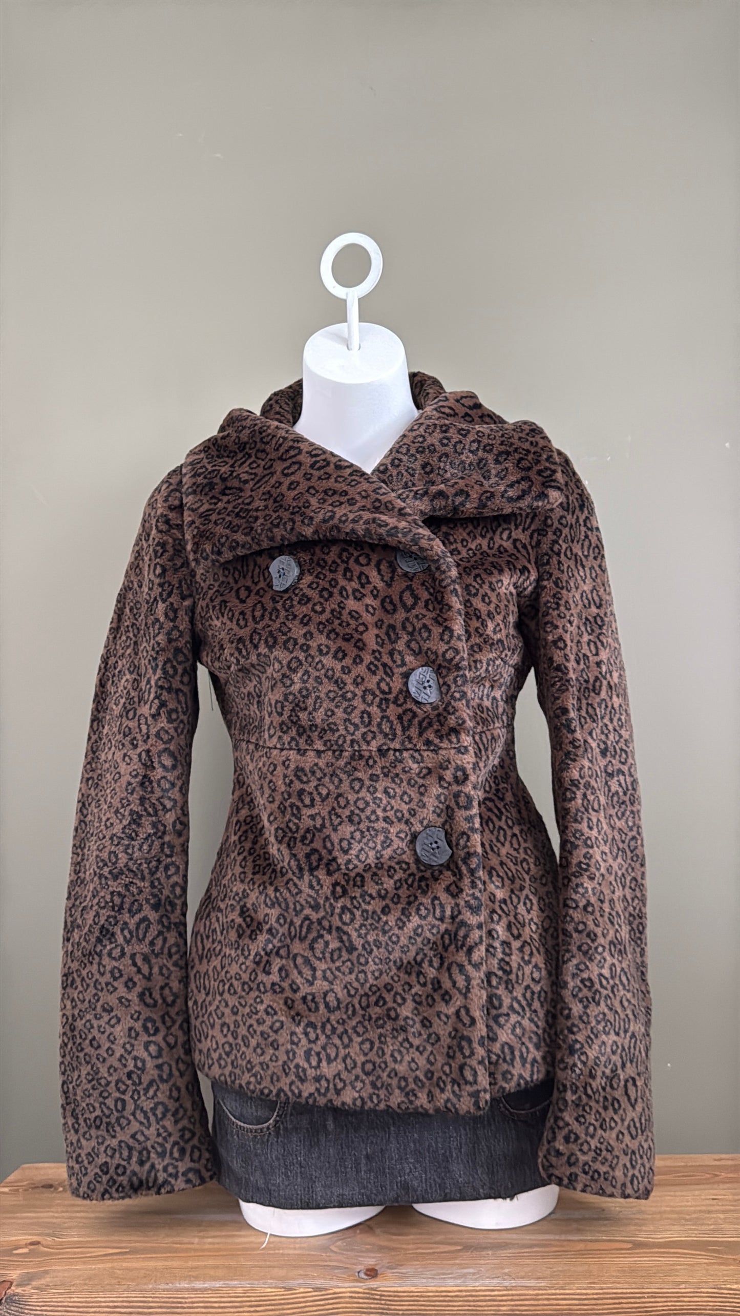 Miss Sixty Faux Fur Leopard Jacket (L)