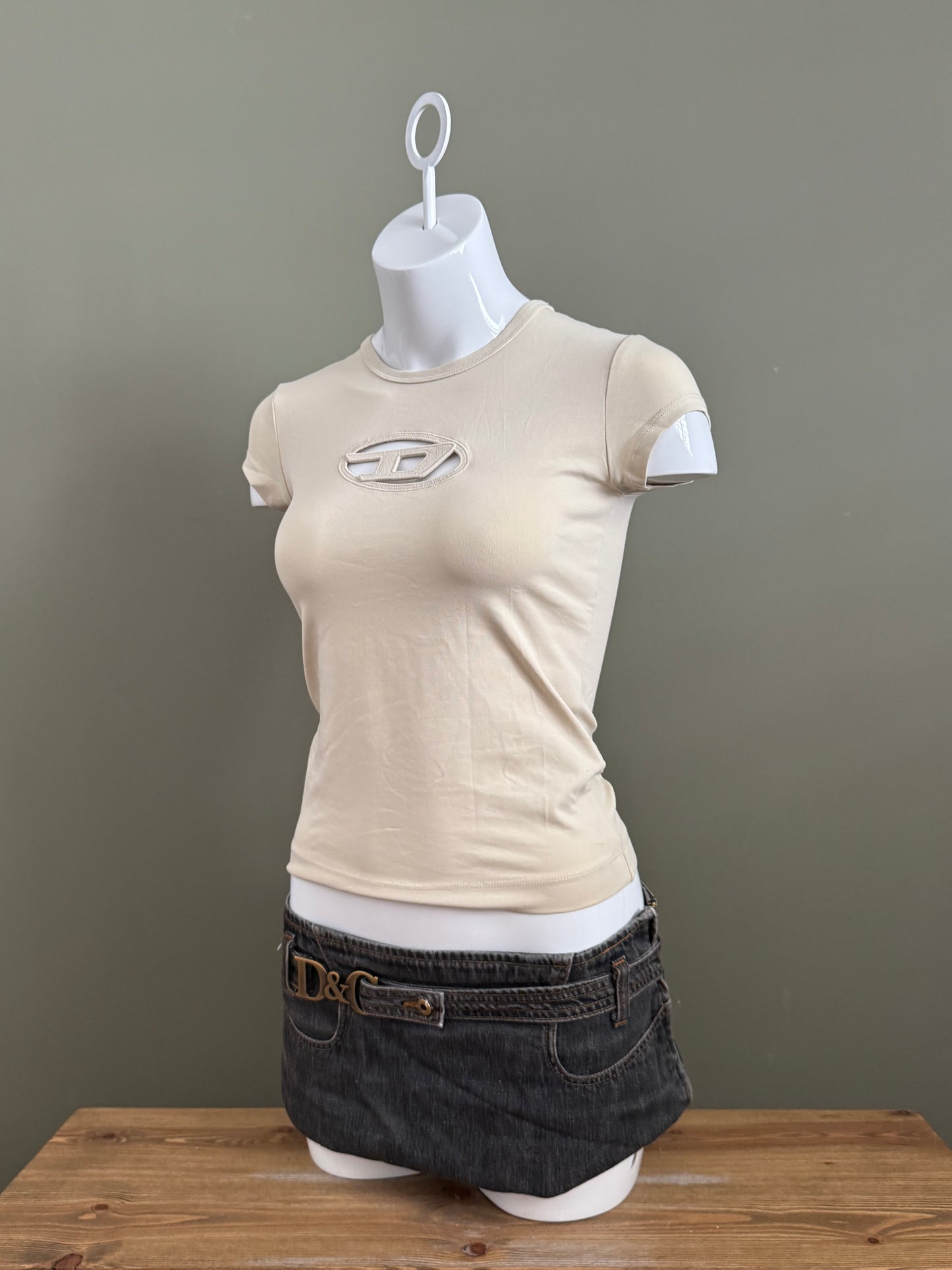 Diesel Cut Out Baby Tee (S)
