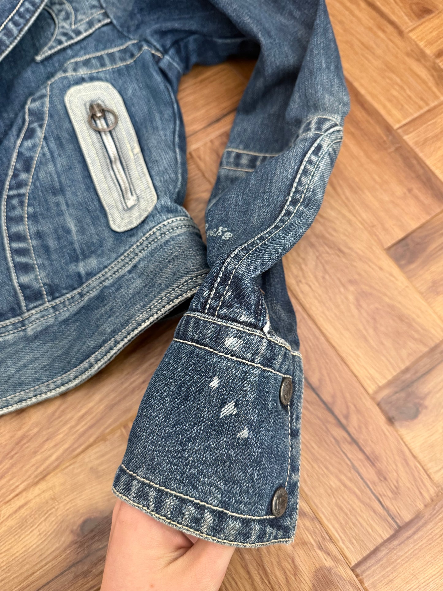 Diesel Cropped Fitted Denim Jacket (S)