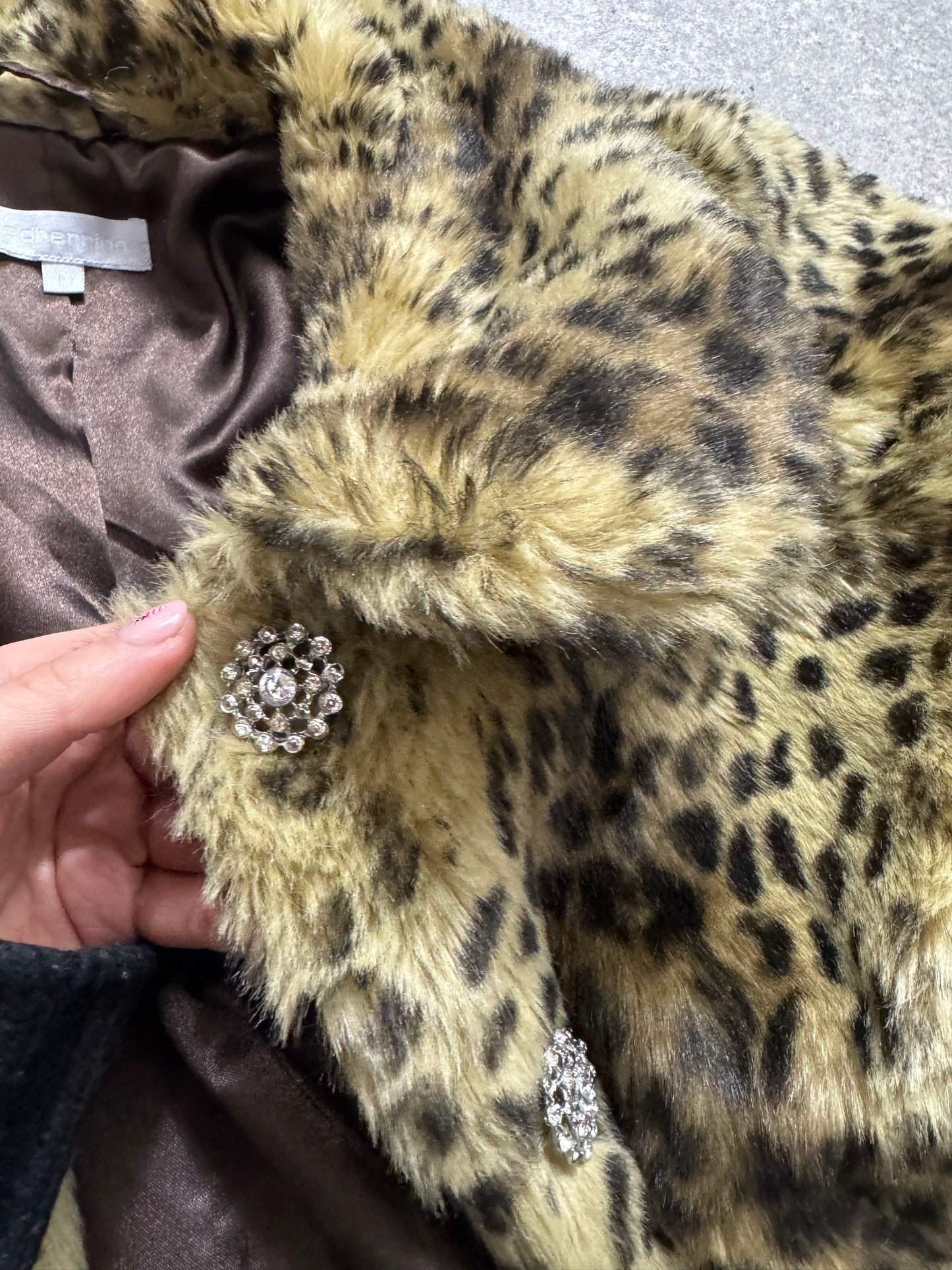 Faux Fur Leopard Jacket (UK10)