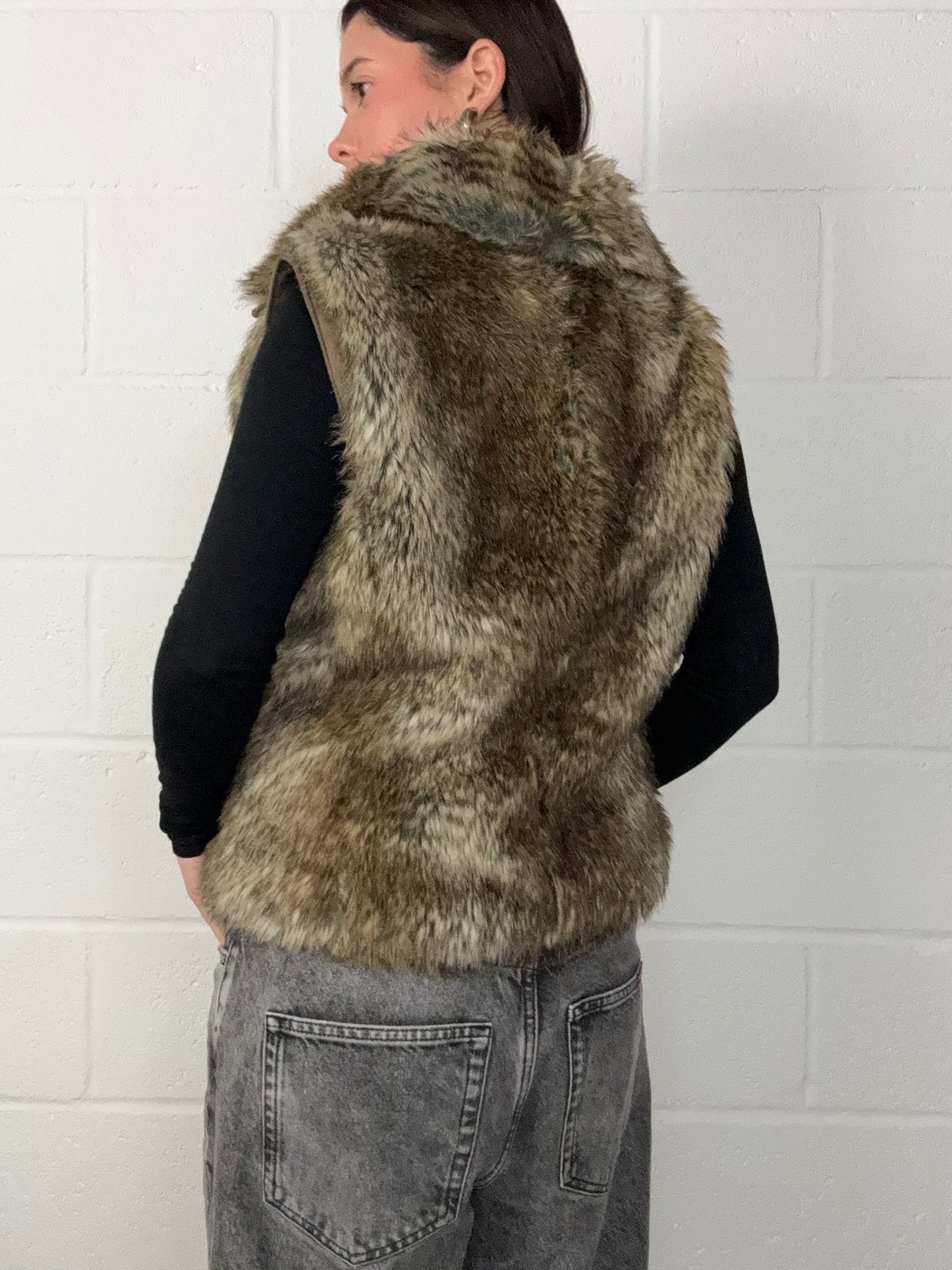 Y2K Faux Fur Gilet (M)