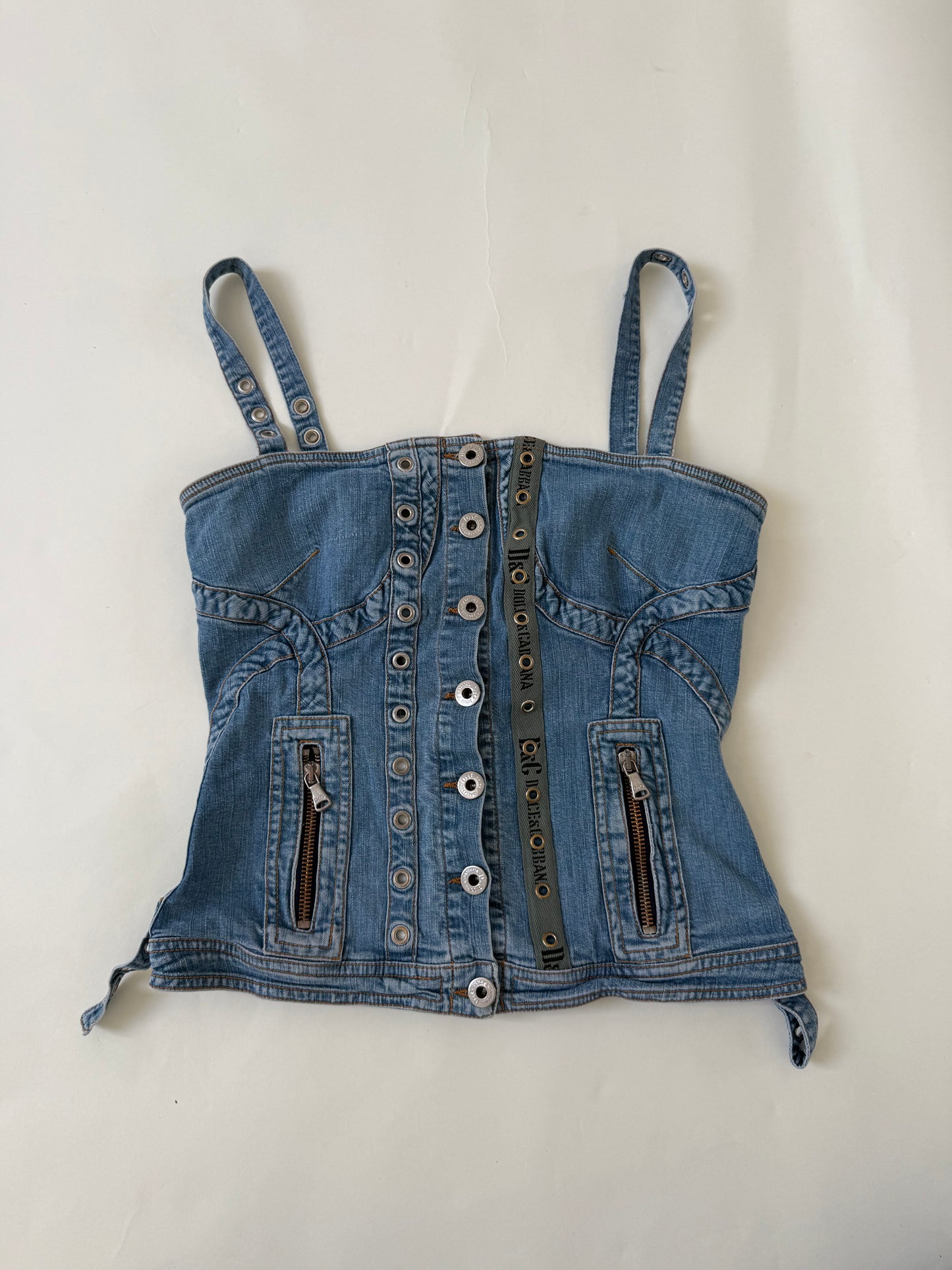 Dolce & Gabbana Denim Corset Top (XS)