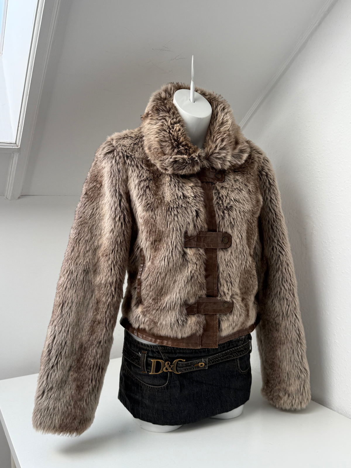 Faux Fur Bomber Jacket (UK16)