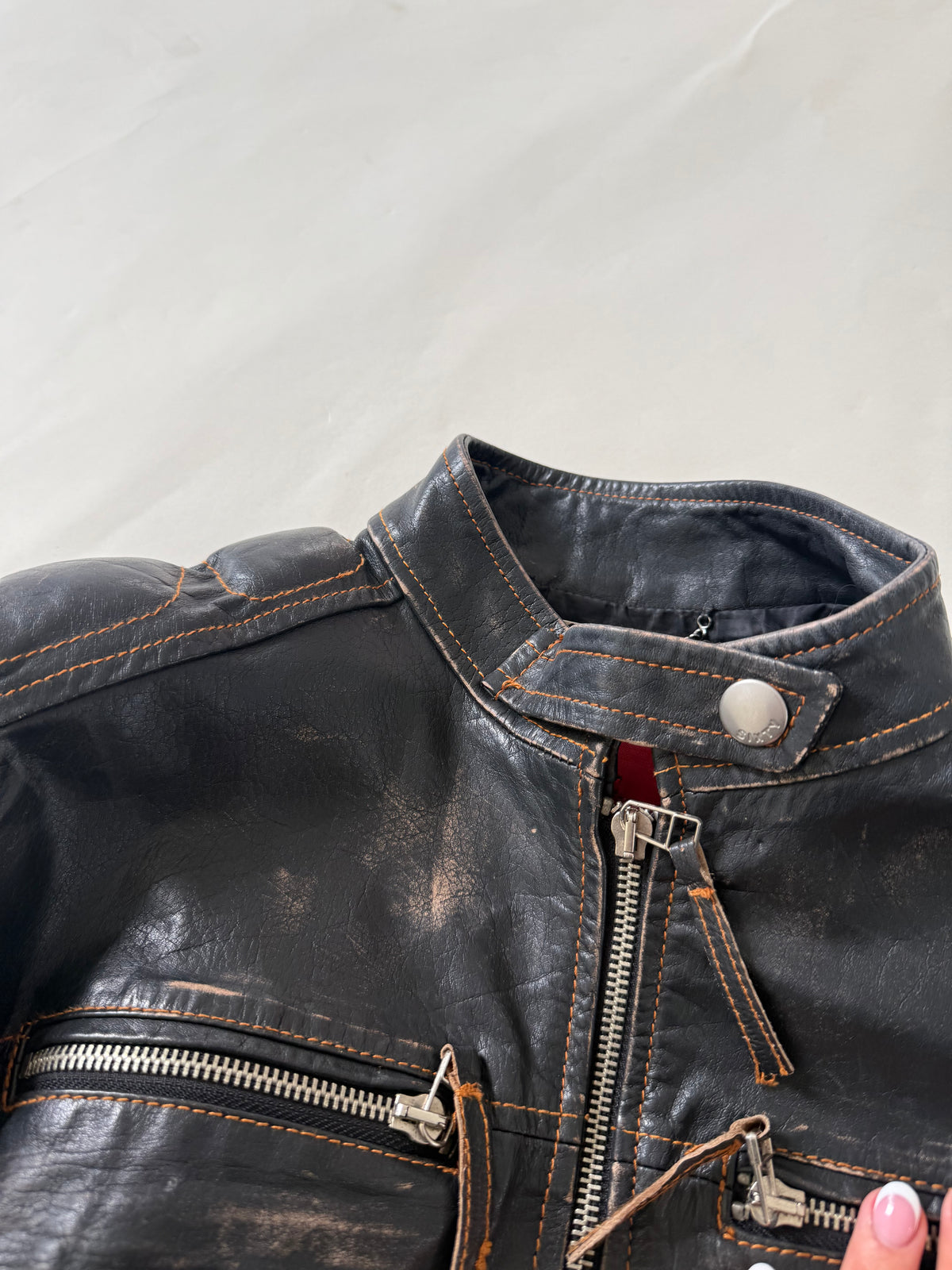 Miss Sixty Leather Biker Jacket (S)