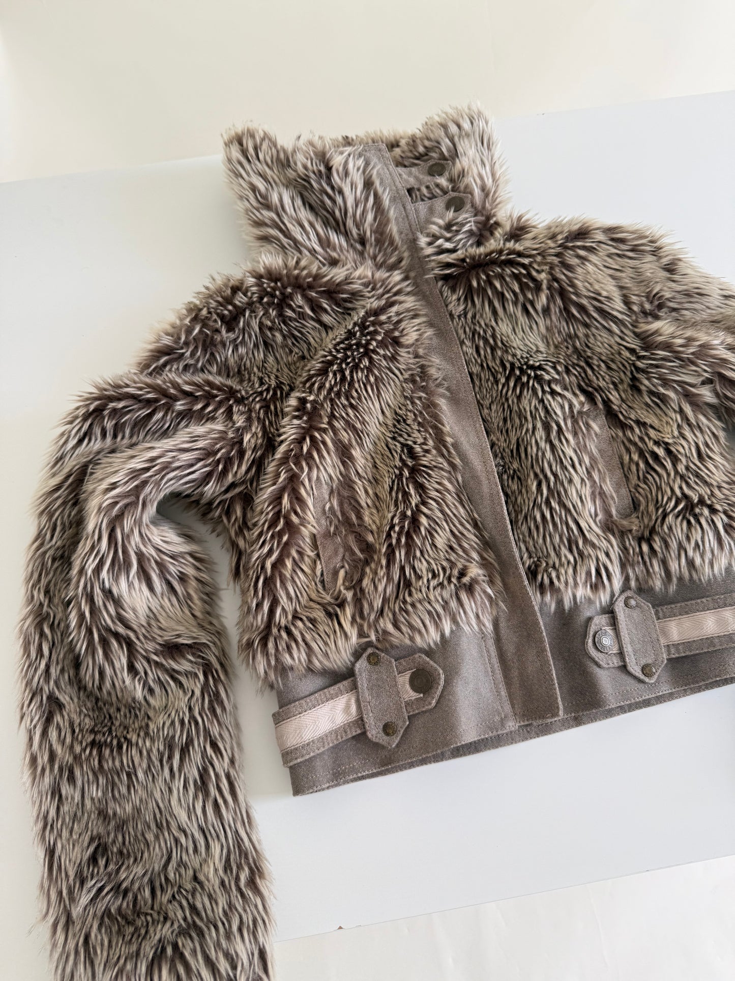 Faux Fur Bomber Jacket (UK10)