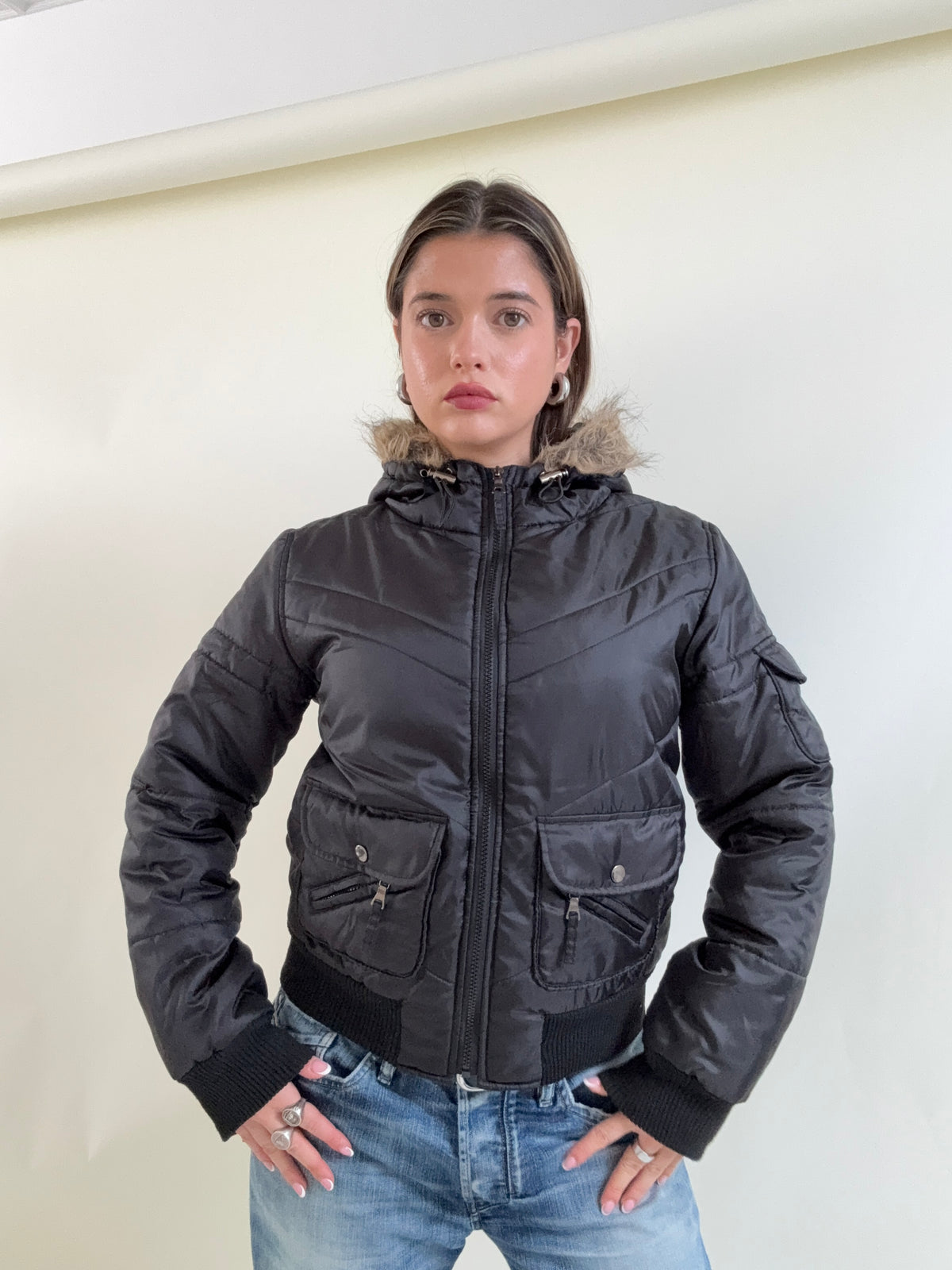 Y2K Puffer Jacket (M)