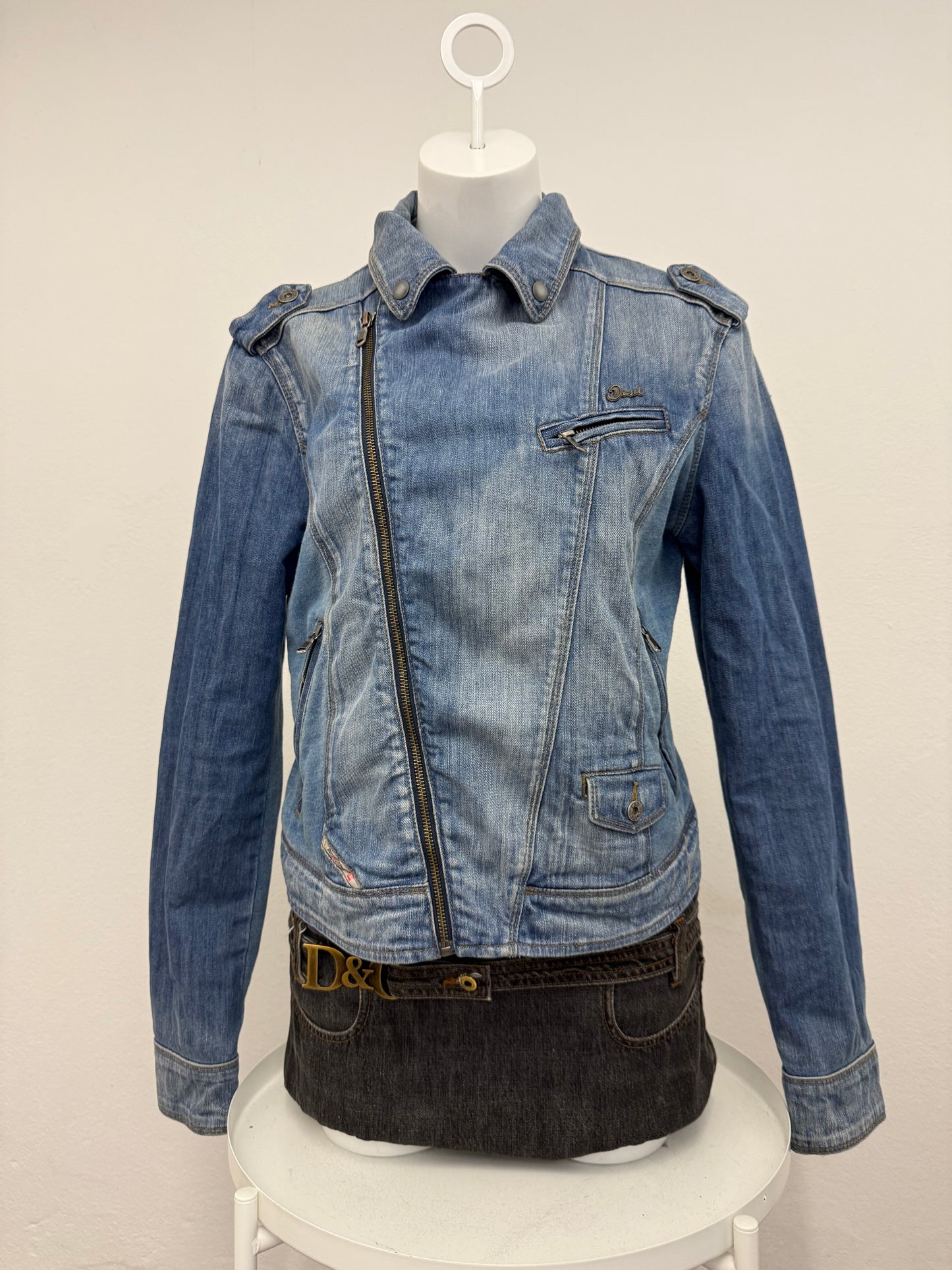 Diesel Denim Biker Jacket (L)