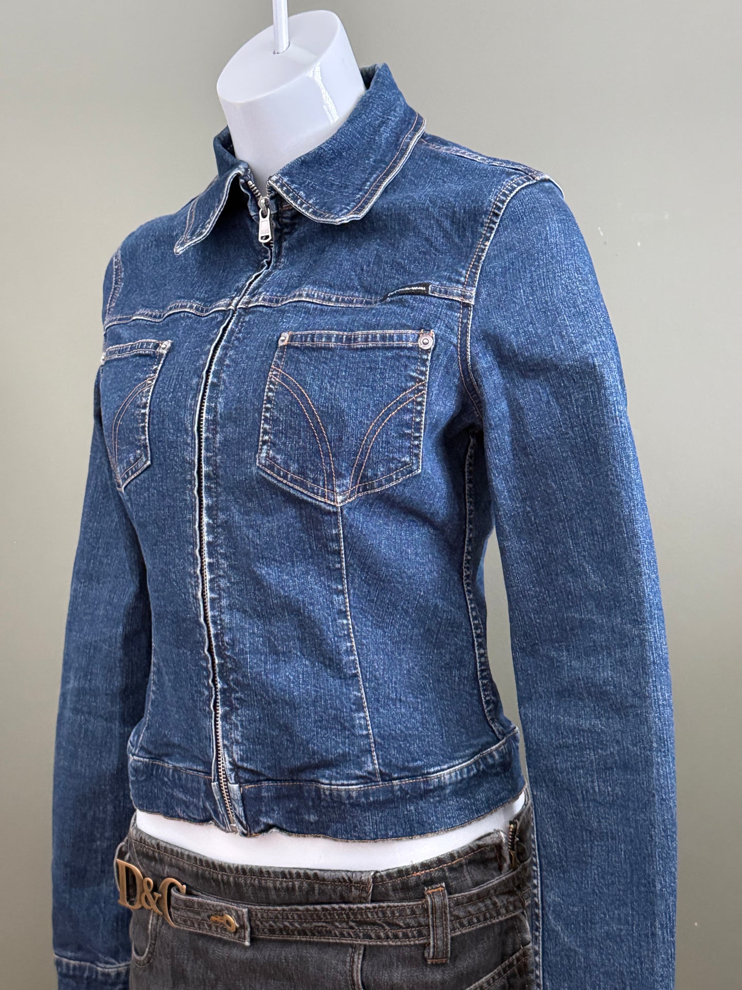 Dolce & Gabbana Denim Fitted Jacket (S)