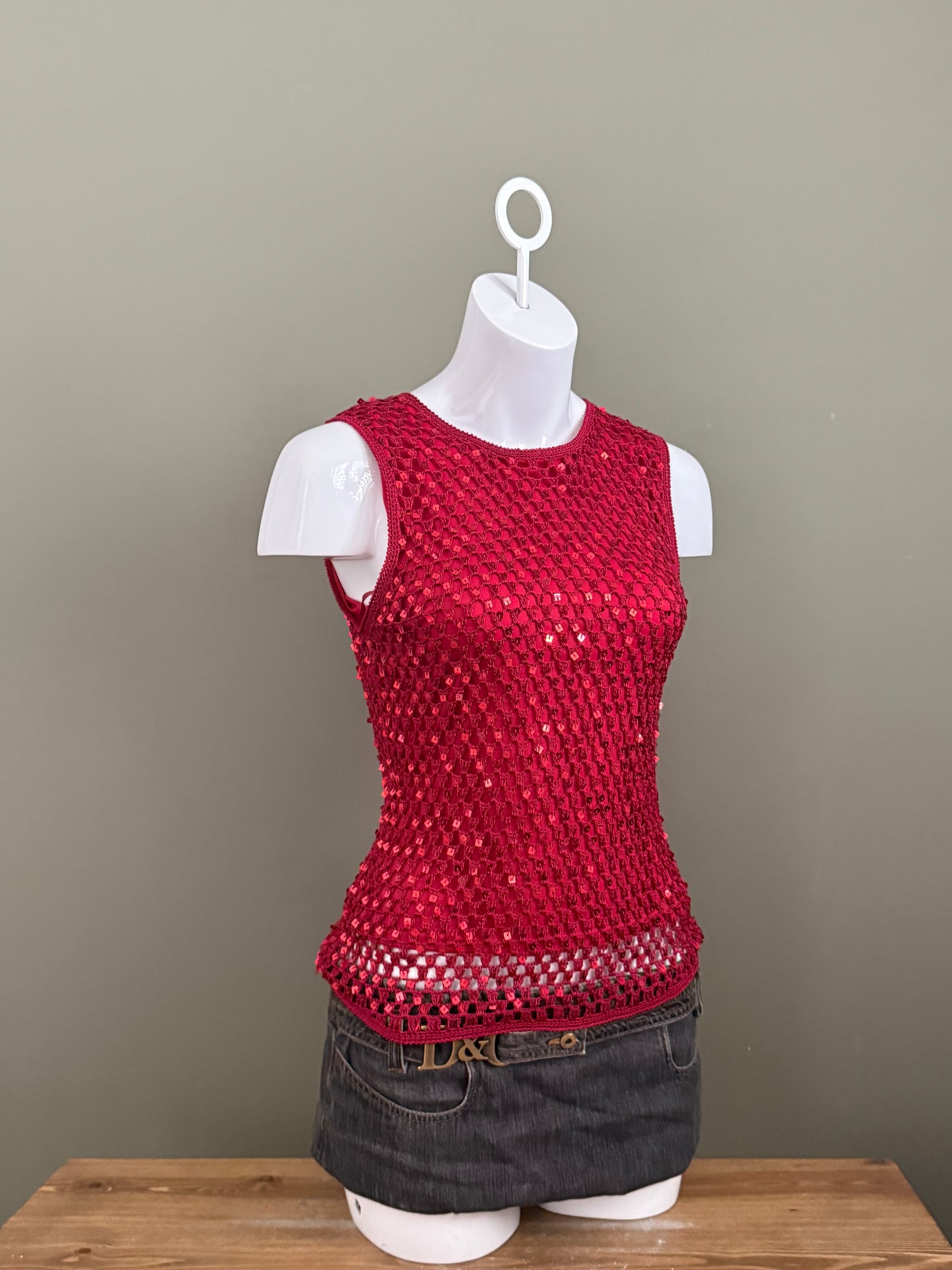 Crochet Sequin Top (UK10)