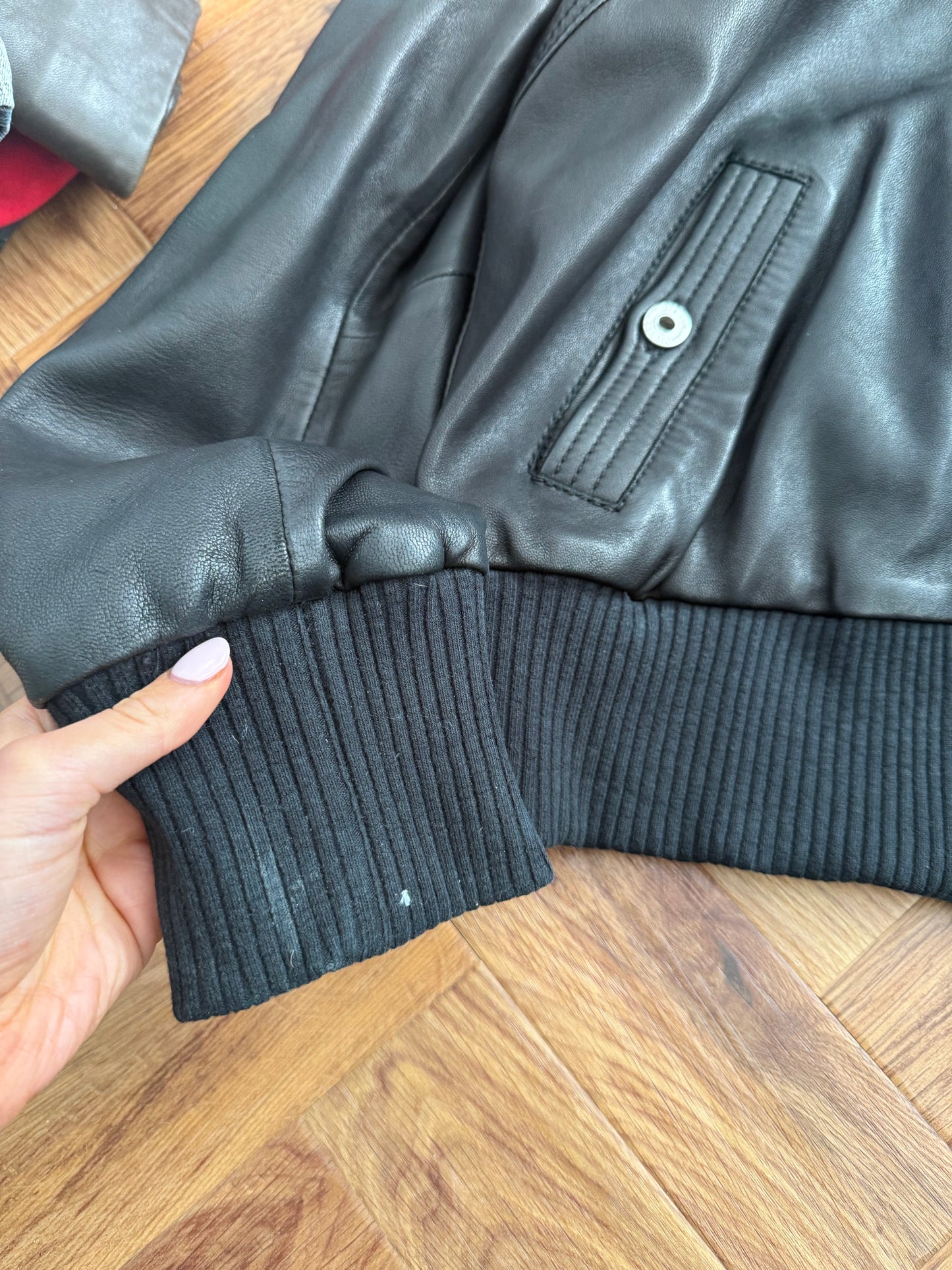 Diesel Leather Bomber Jacket (L)