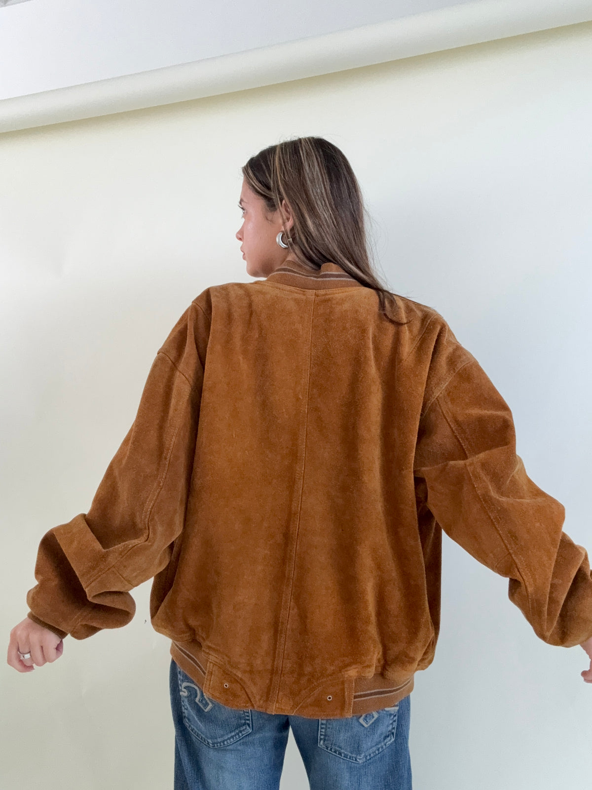 Vintage Diesel Suede Bomber Jacket (L)