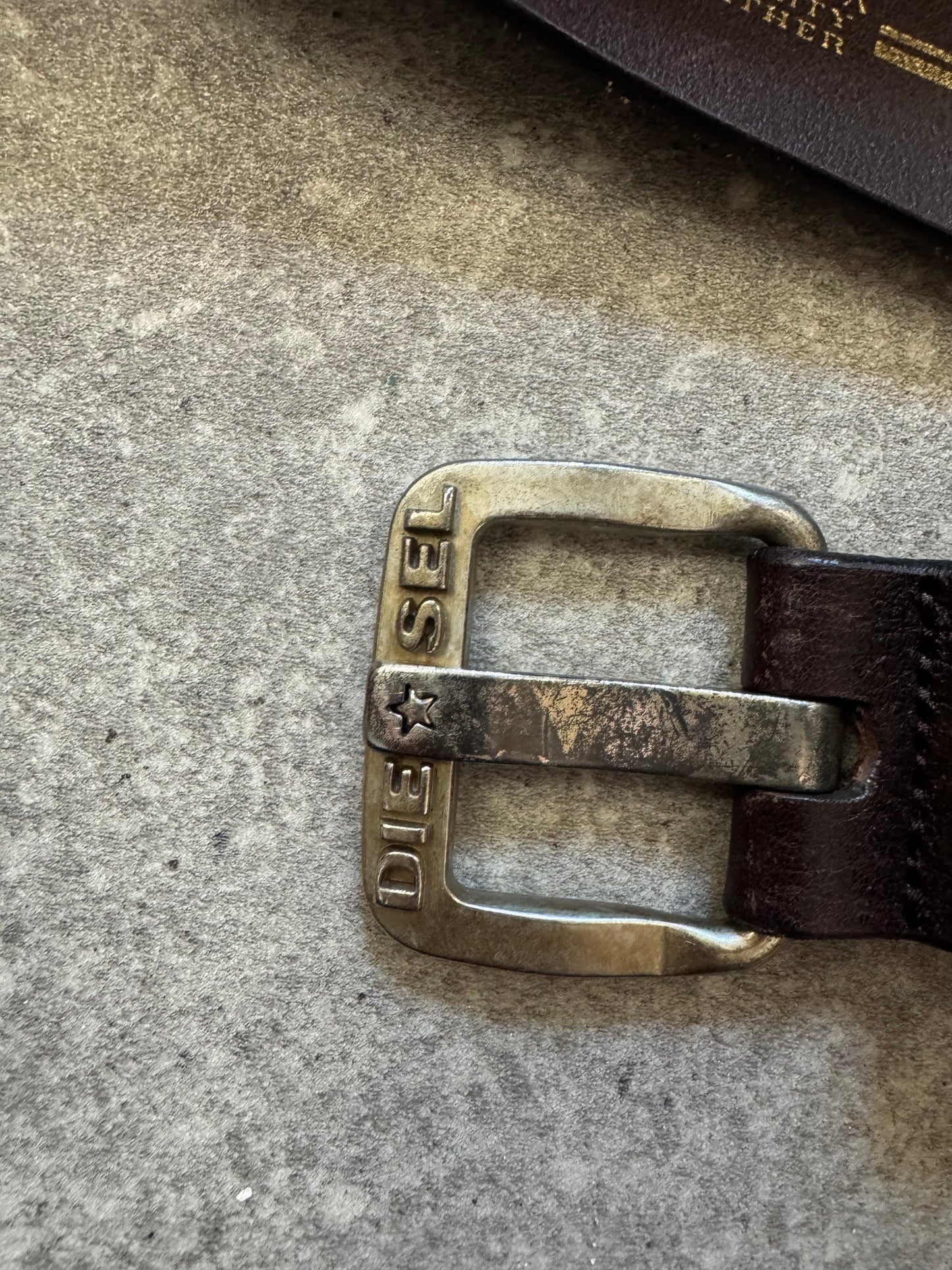 Brown Leather Diesel Belt