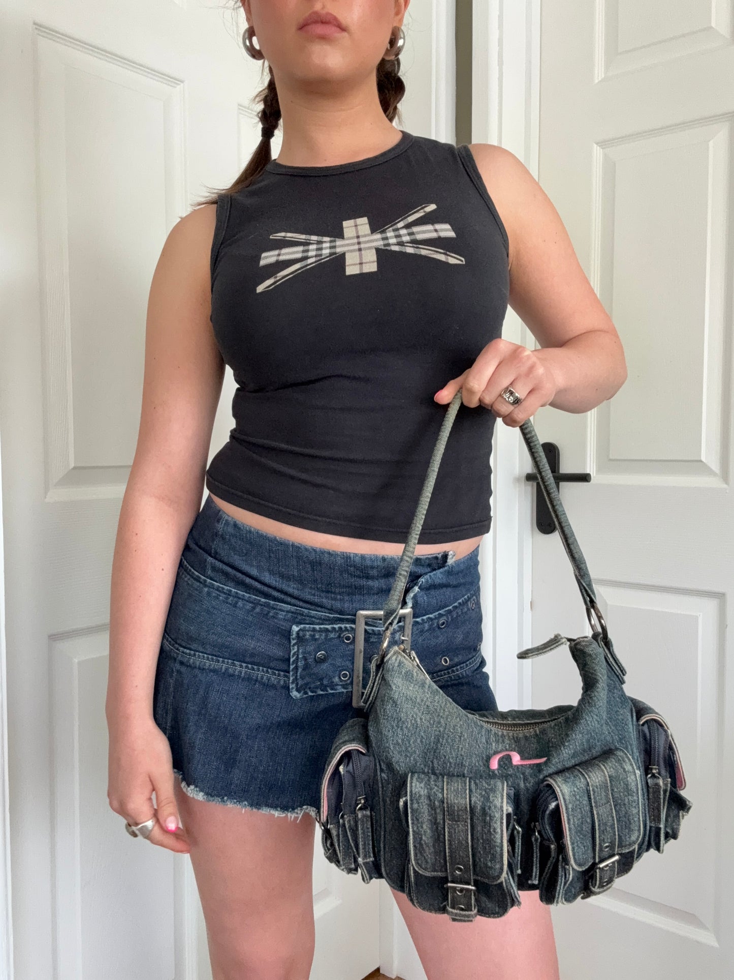 Evisu Denim Cargo Handbag