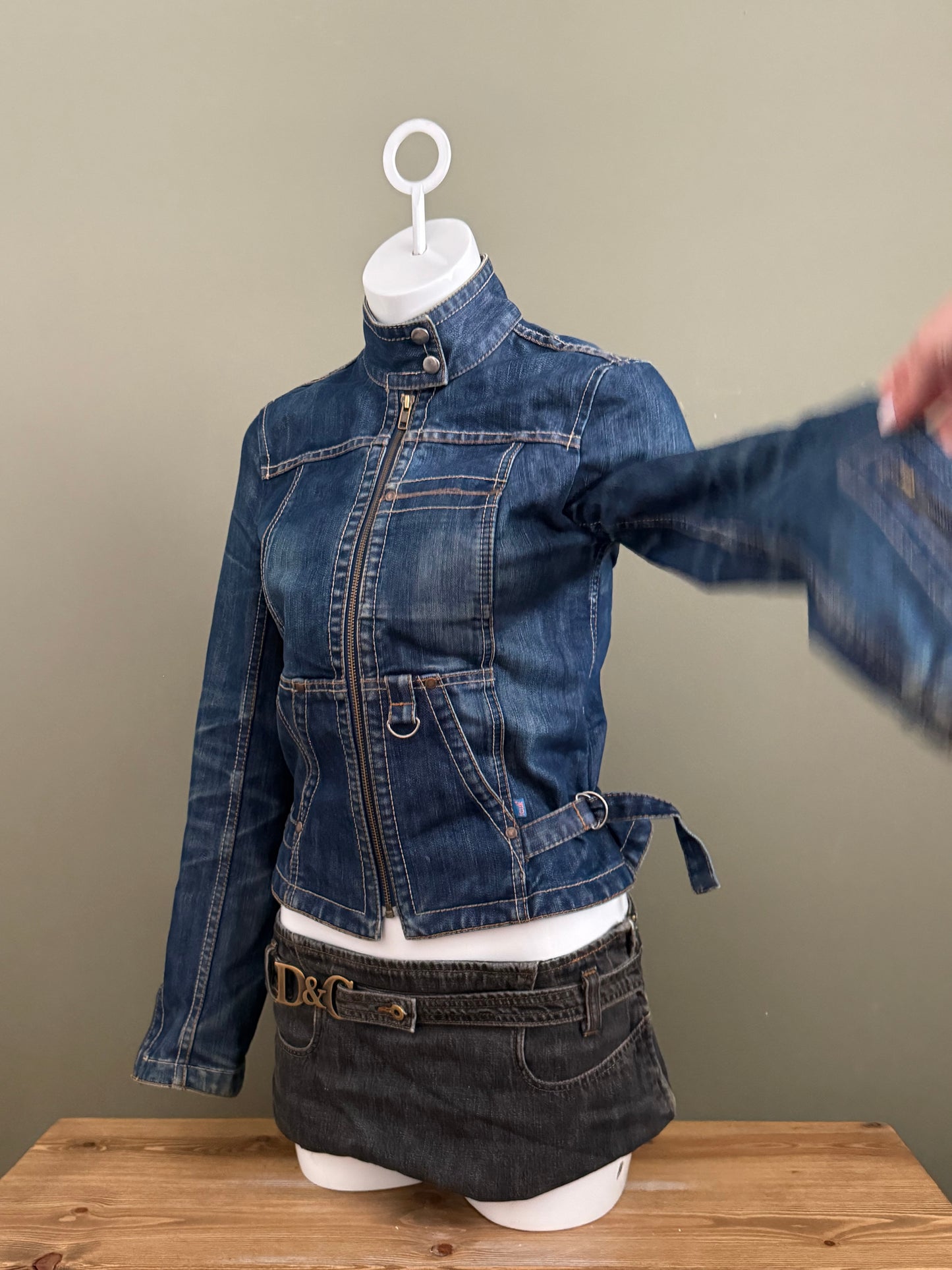 French Connection Denim Cargo Jacket (UK10)