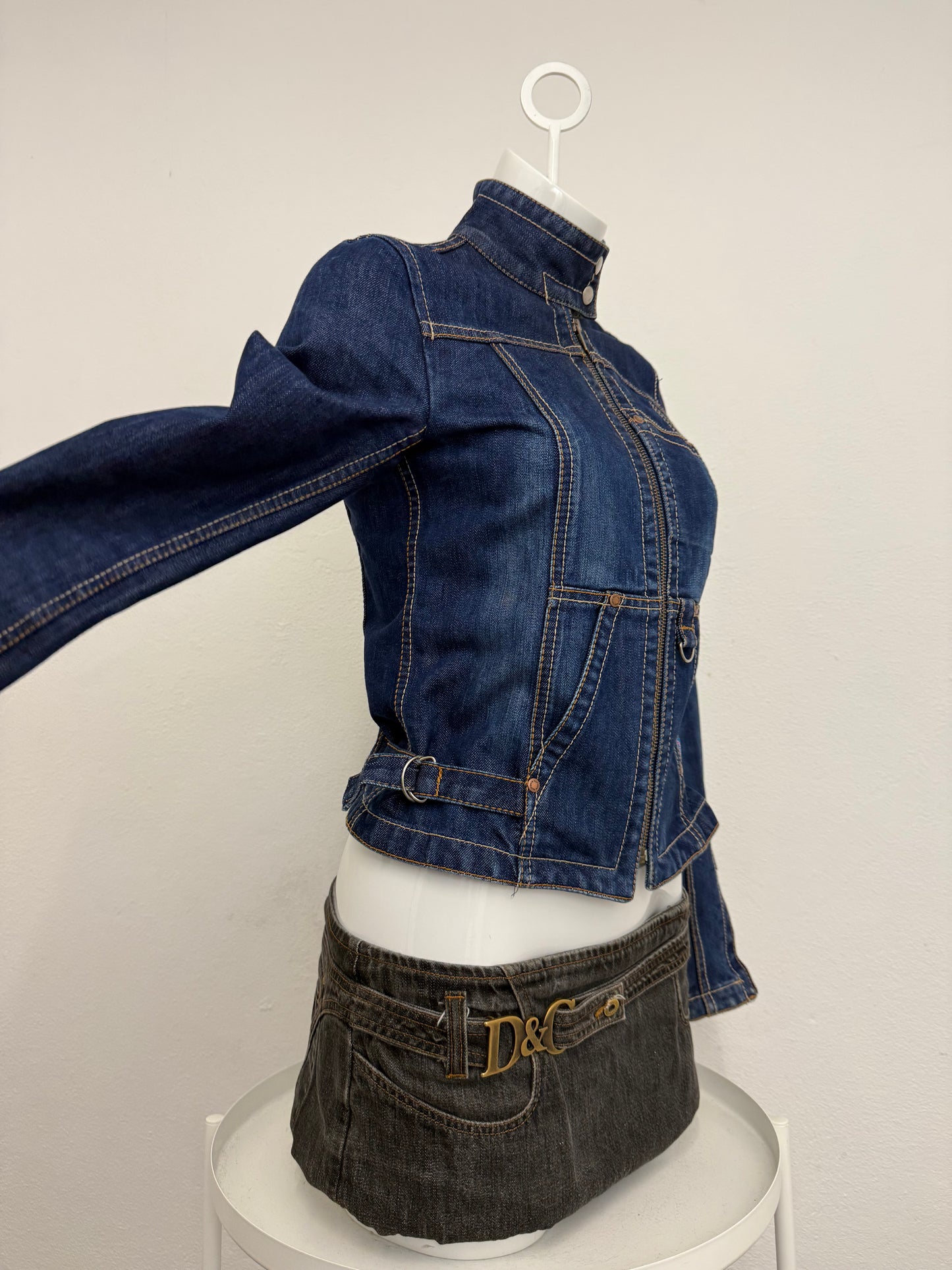 French Connection Cargo Denim Jacket (UK8)