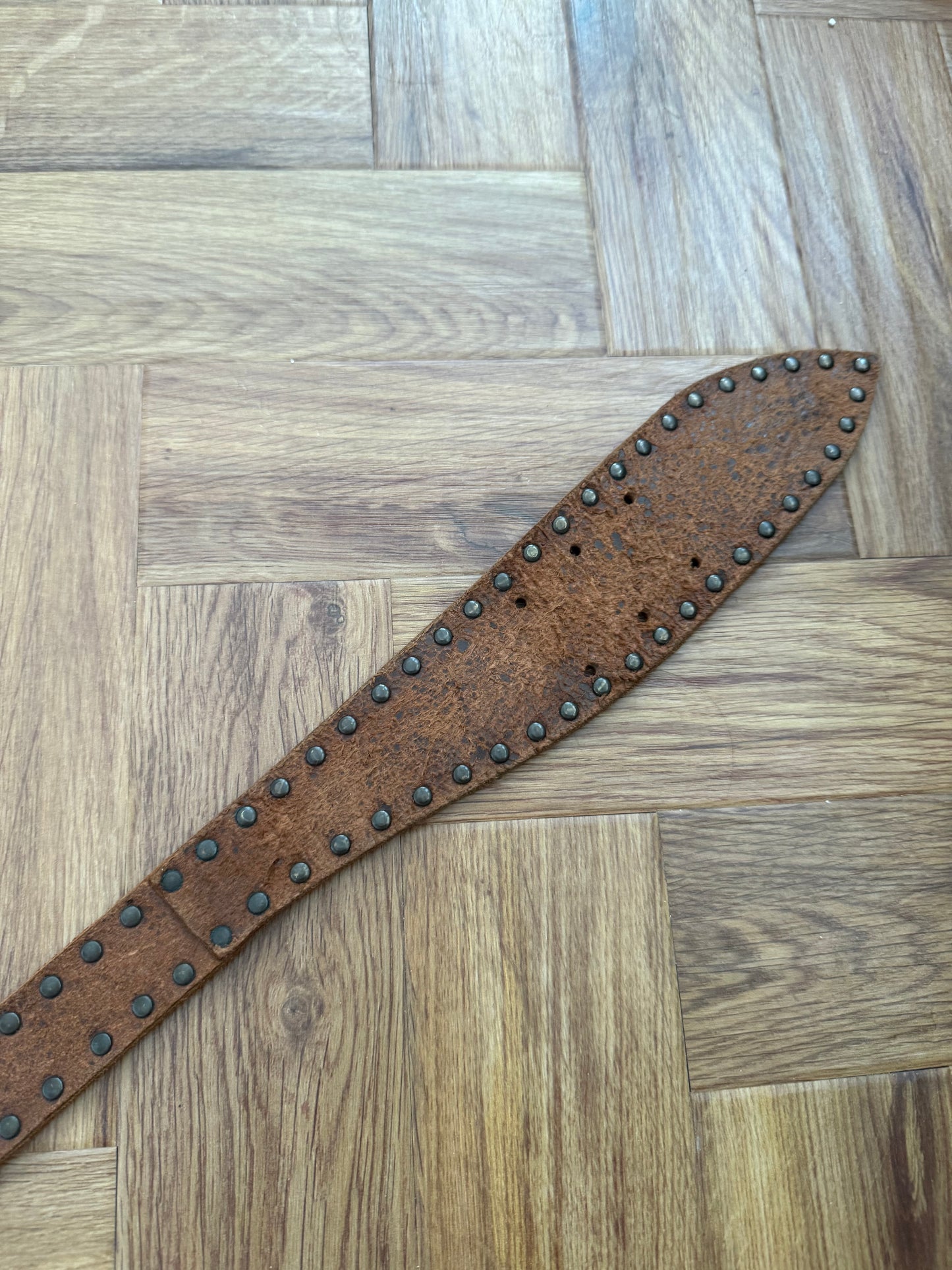 Leather Diesel Studded Belt (S)