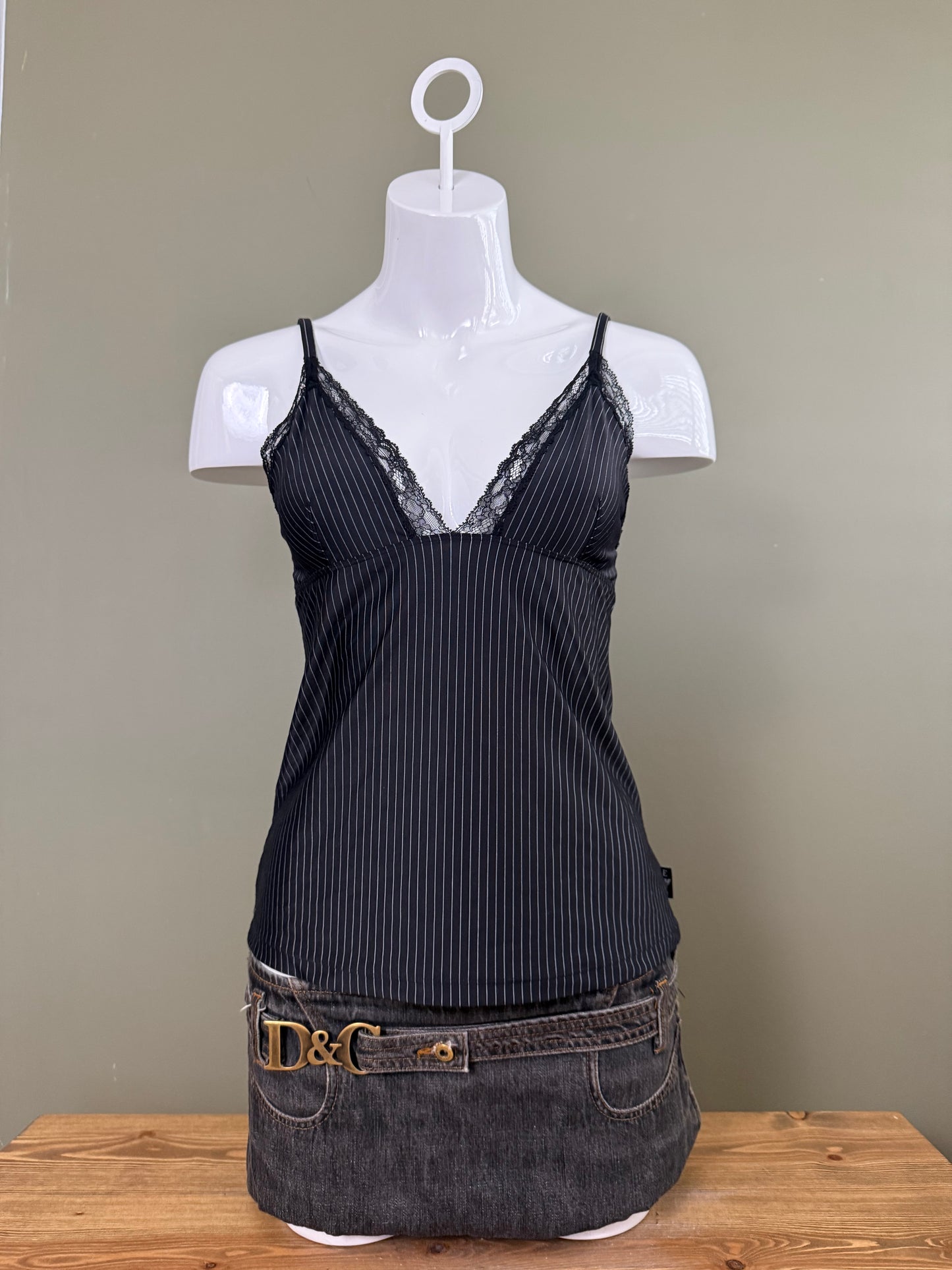 Emporio Armani Pinstripe Cami Top (M)