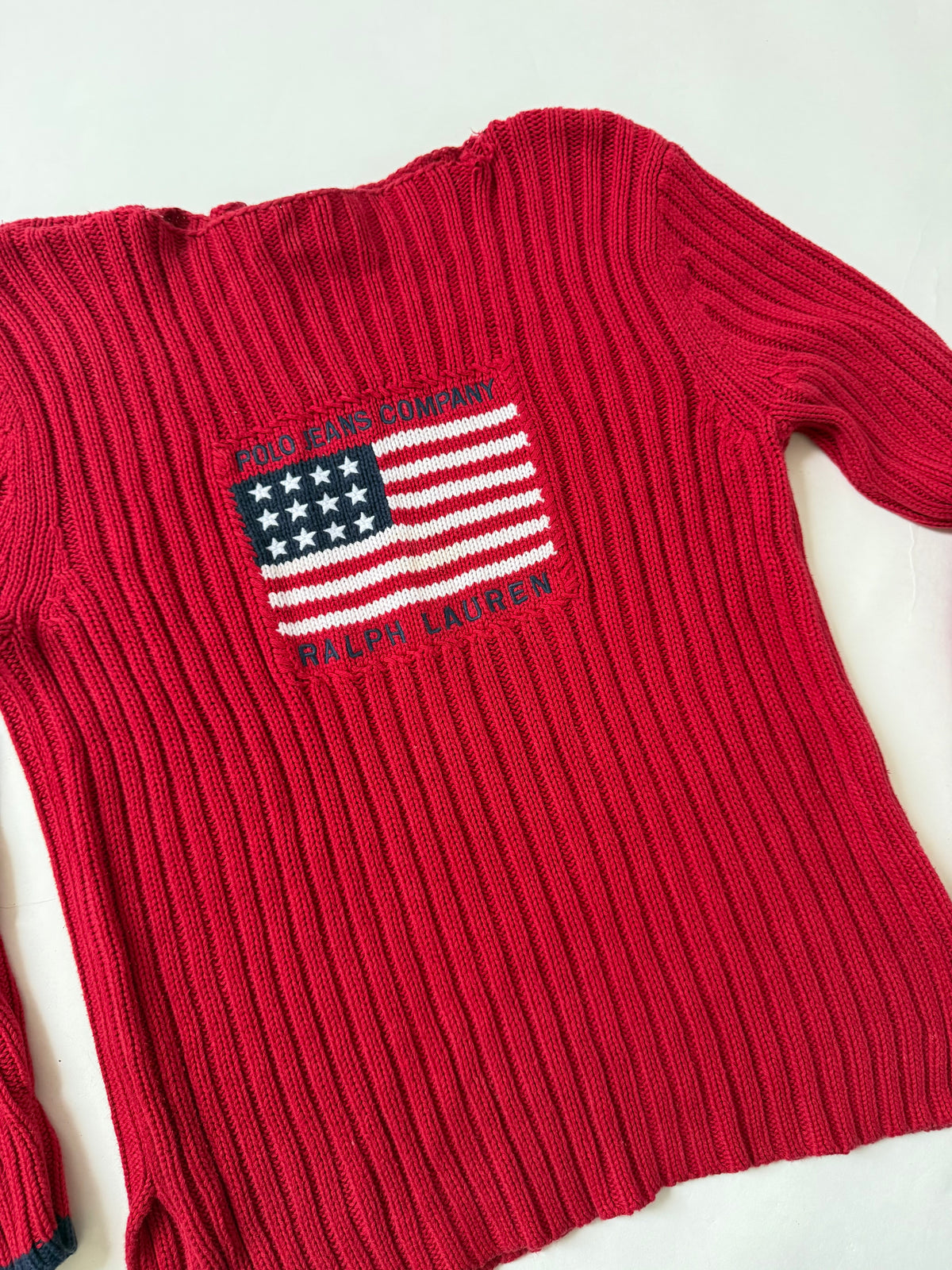 Ralph Lauren Knitted Flag Jumper (M)
