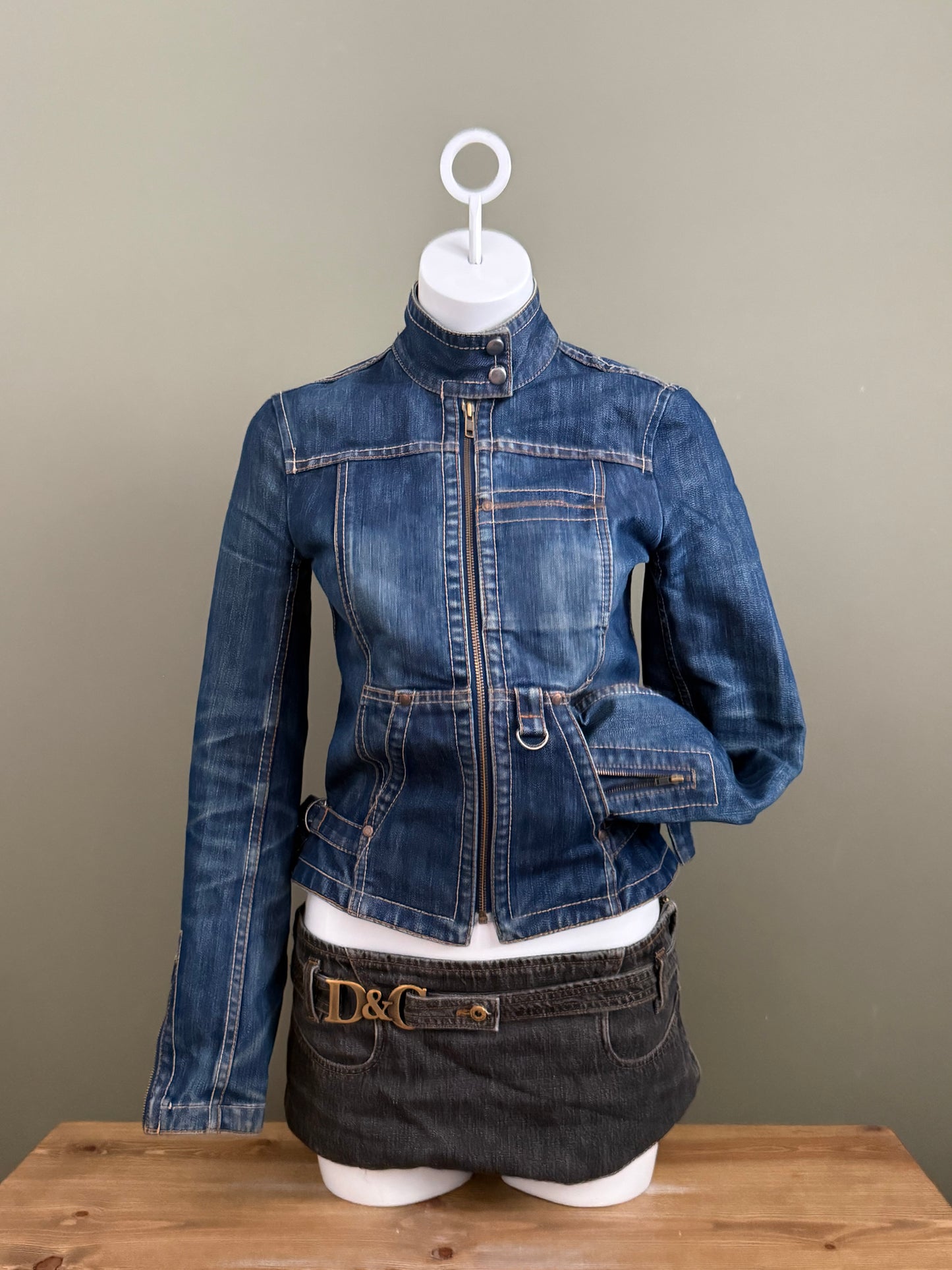 French Connection Denim Cargo Jacket (UK10)