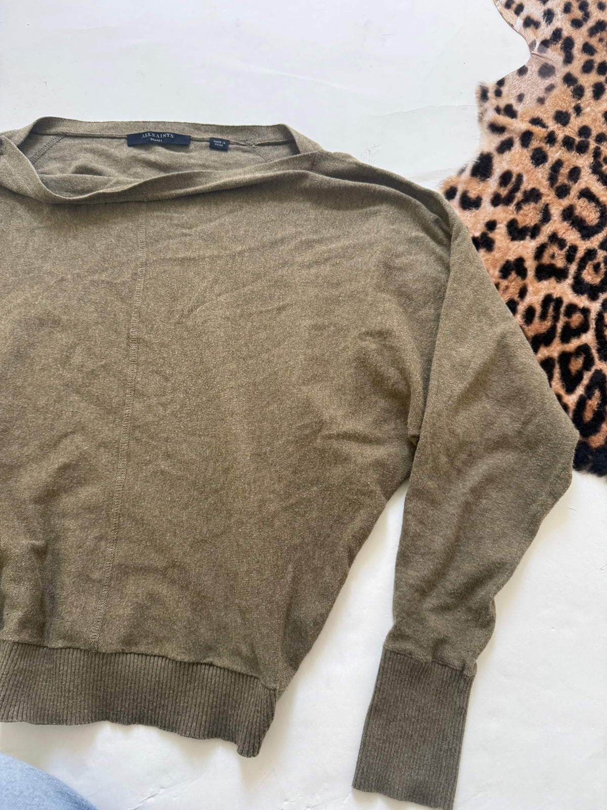 Allsaints Khaki Knit Jumper (S)