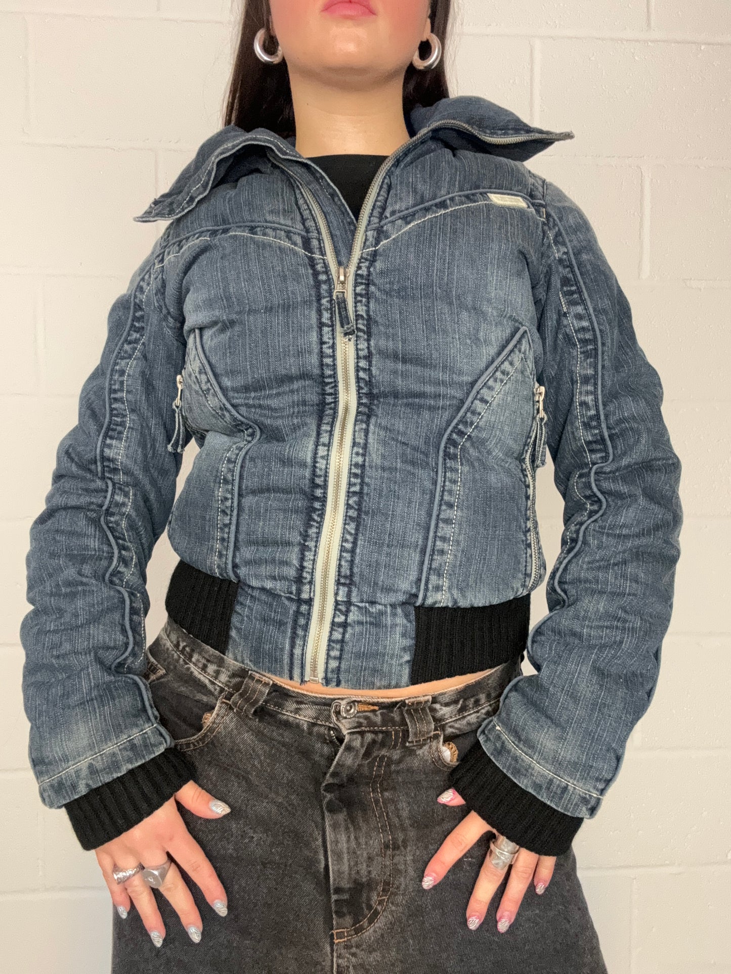 Pepe Jeans Denim Puffer Jacket